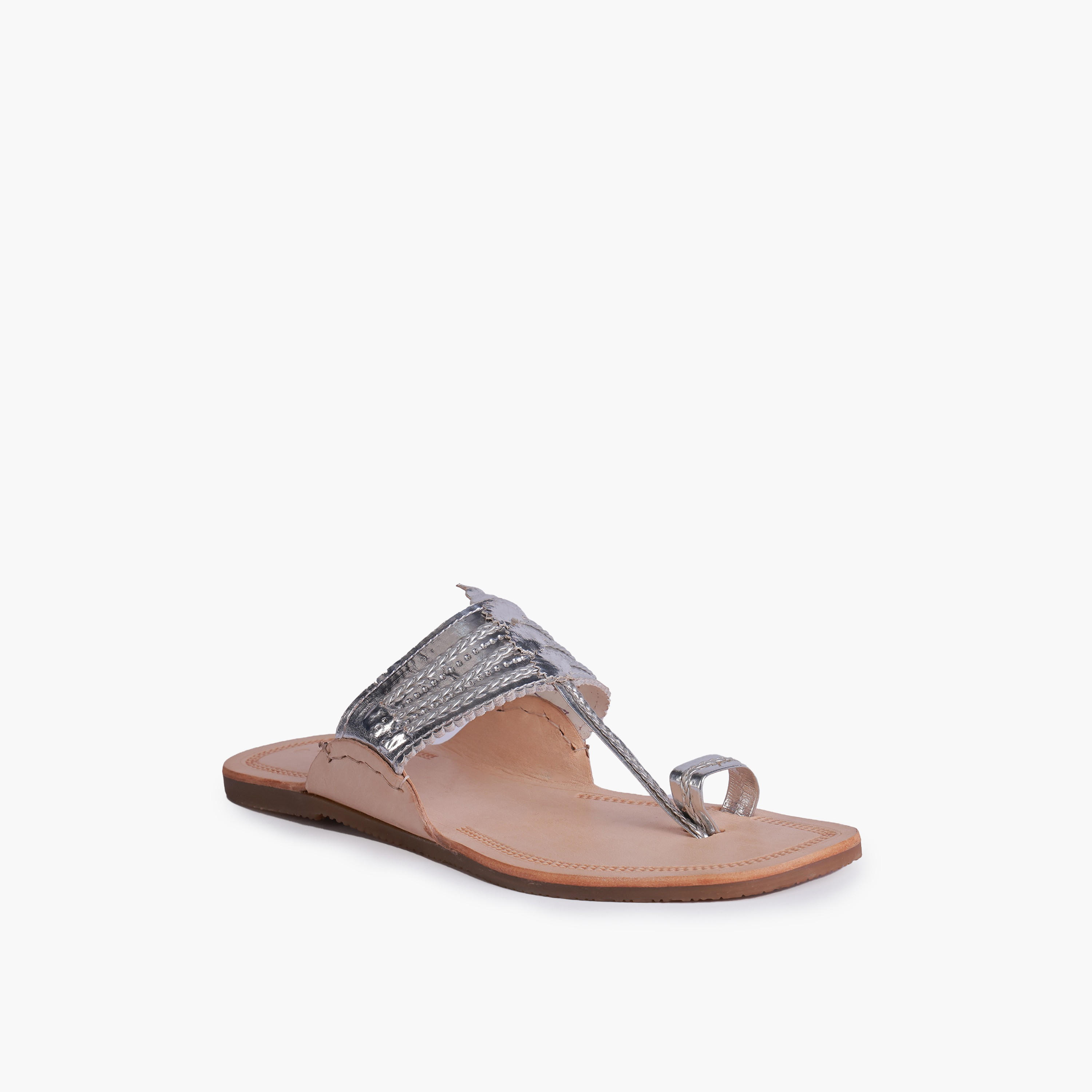 Celeste Women Perforated Detail Leather Sandals-women-shoes-flats-sandals-image-2