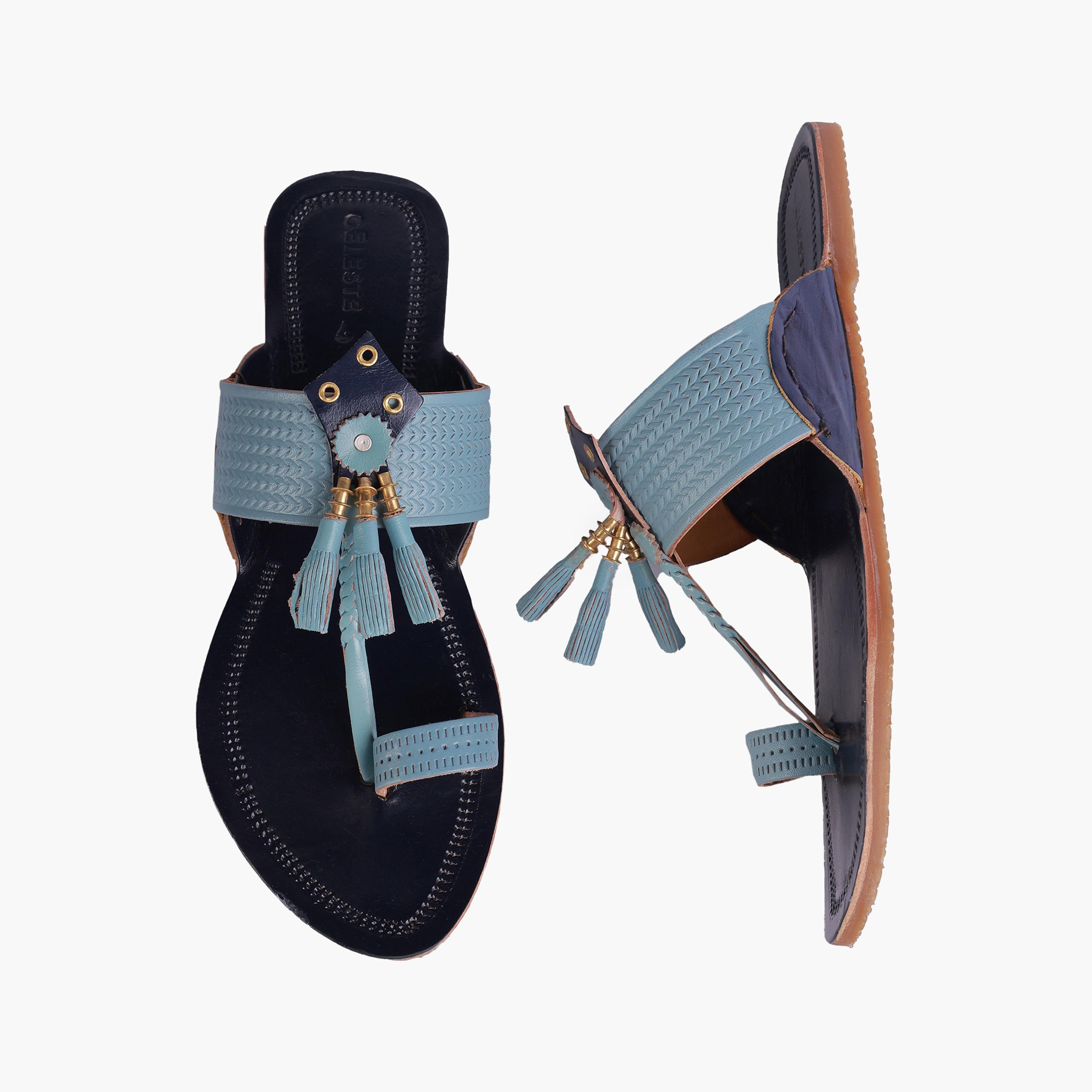 Celeste Women Tassel Detail Leather Sandals-women-shoes-sandals-flats-image-1