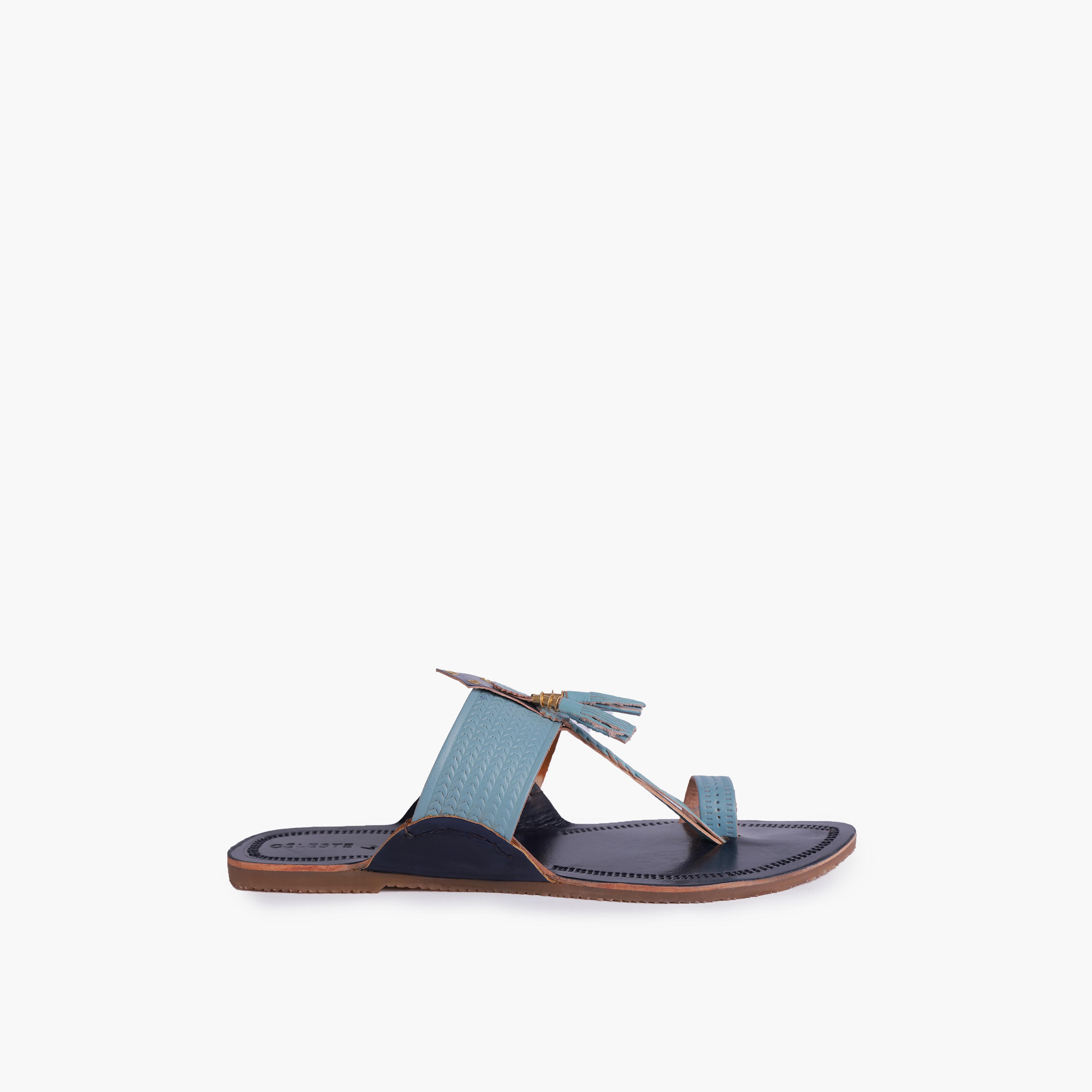 Celeste Women Tassel Detail Leather Sandals-women-shoes-sandals-flats-image-3