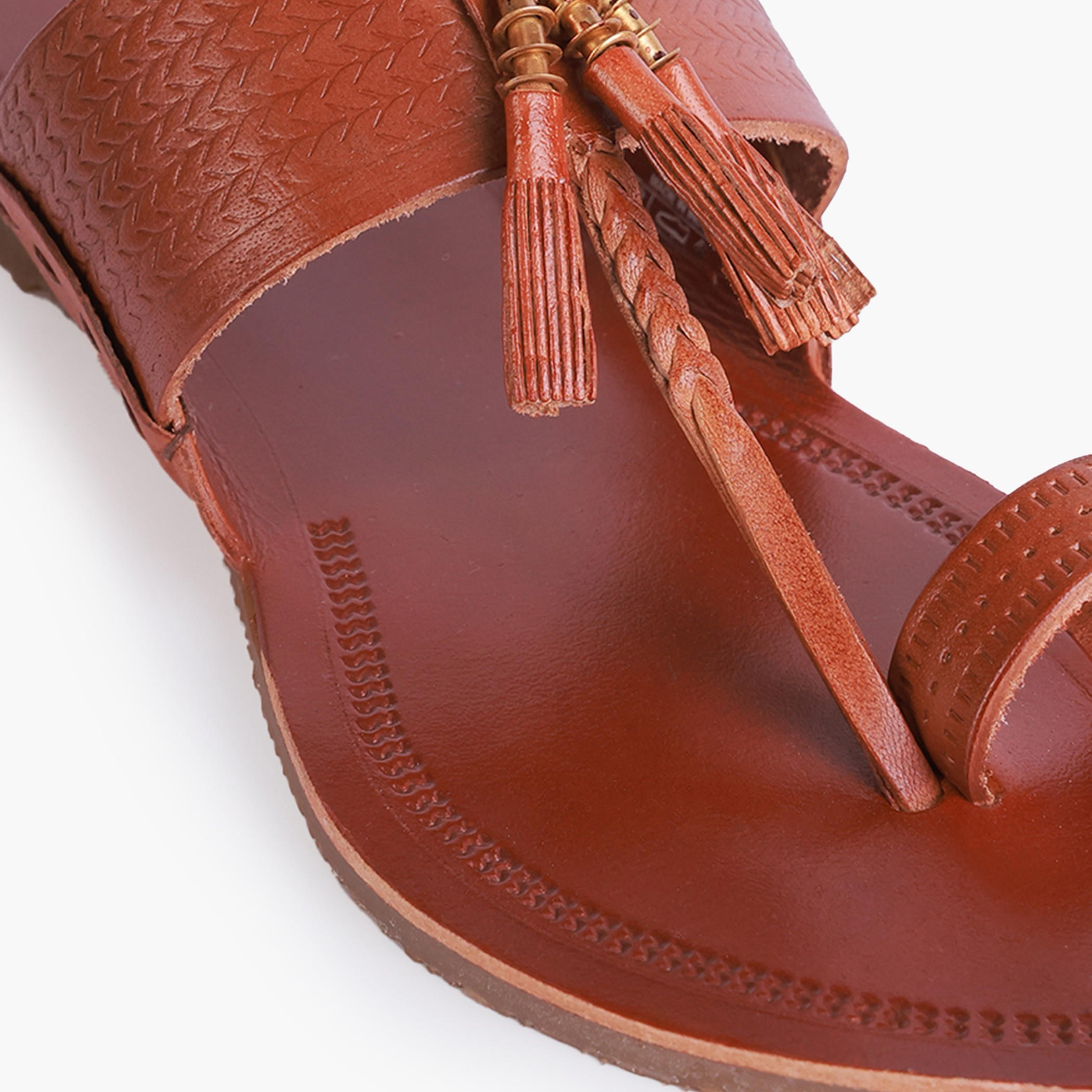 Celeste Women Tassel Detail Leather Sandals-women-shoes-sandals-flats-image-4