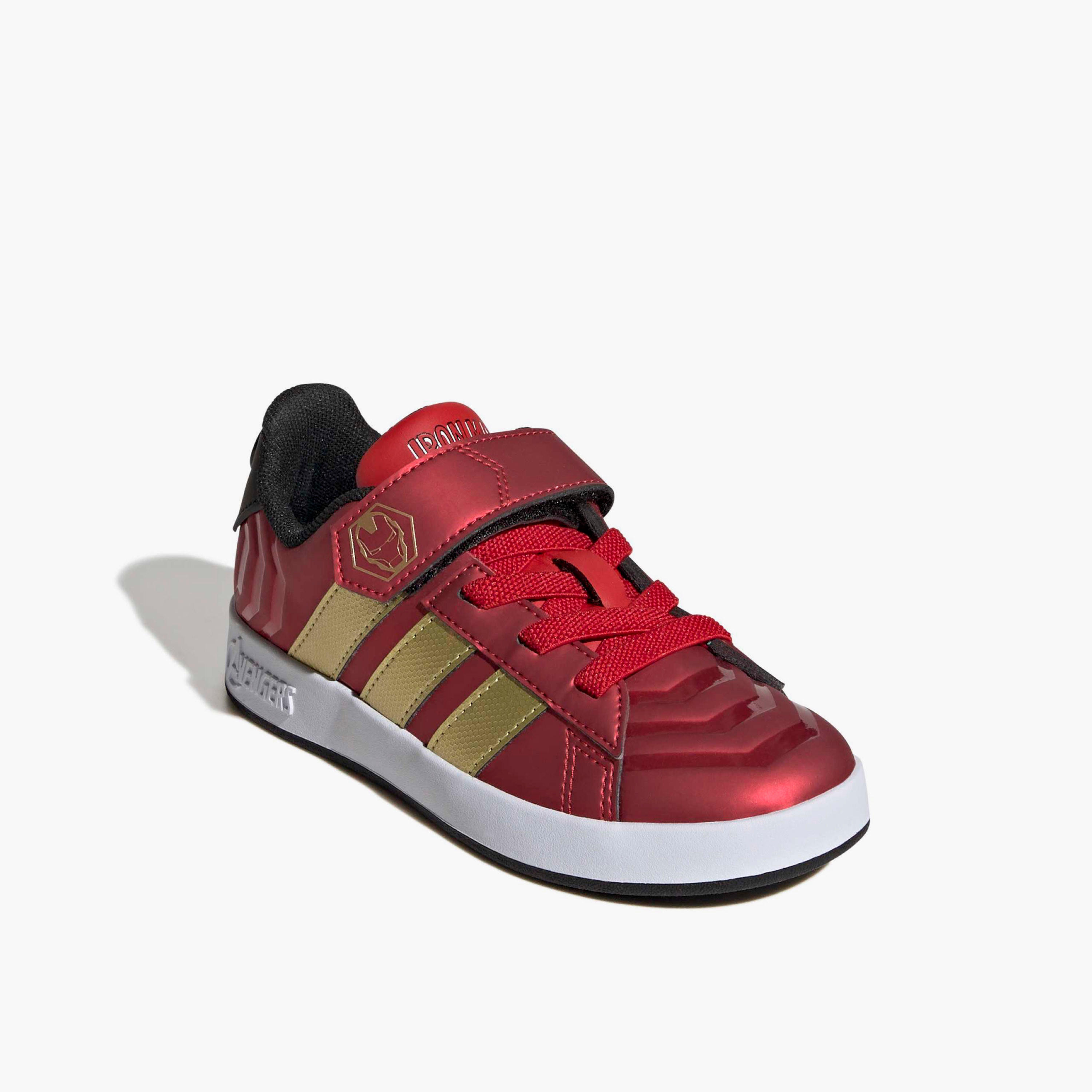 Adidas Boys GRAND COURT IRON MAN EL Hook & Loop Sneakers-boys-shoes-sneakers-image-1