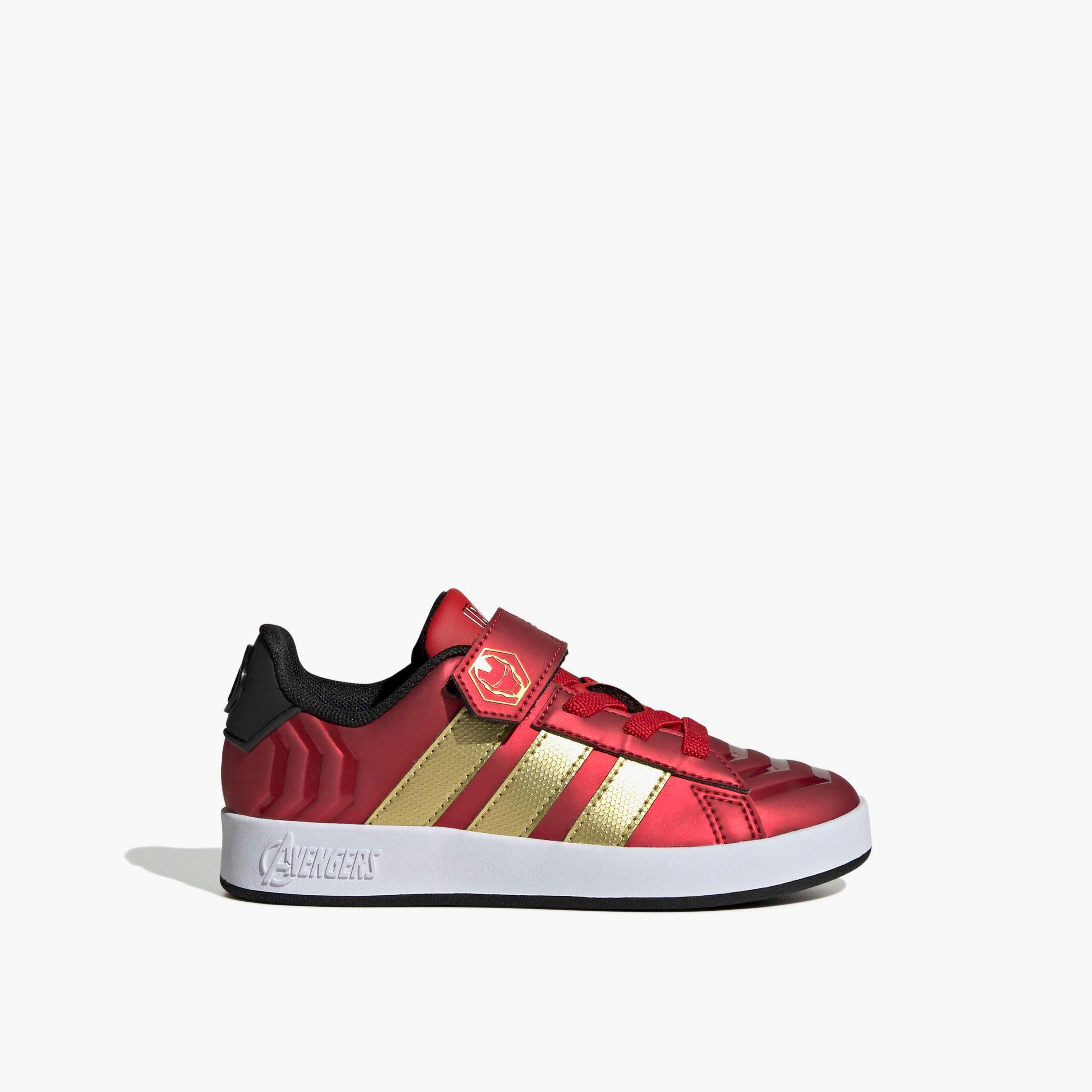 Adidas Boys GRAND COURT IRON MAN EL Hook & Loop Sneakers-boys-shoes-sneakers-image-2