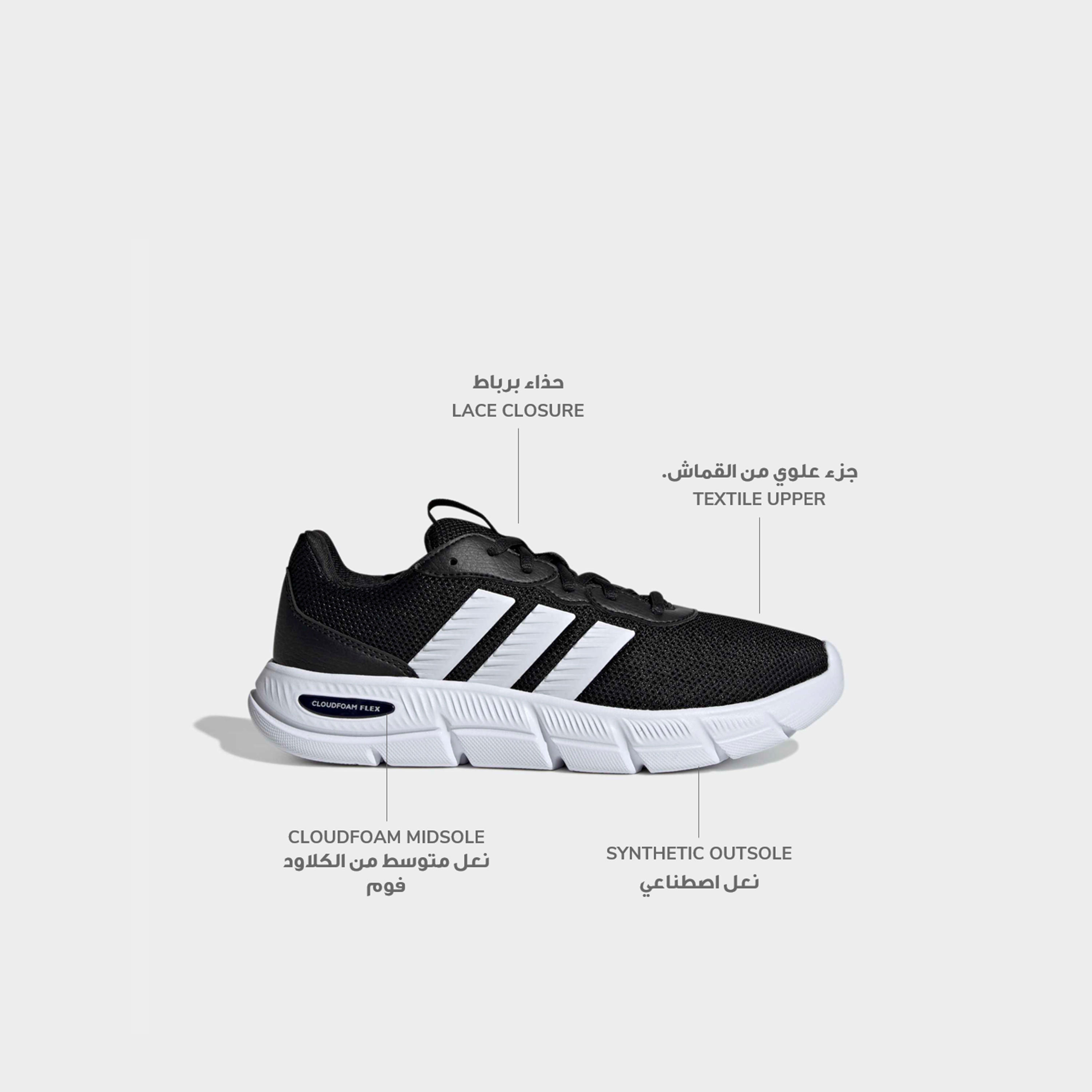 Adidas Women Cloudfoam Flex Lace-Up Ankle Sneakers-women-shoes-sneakers-image-2