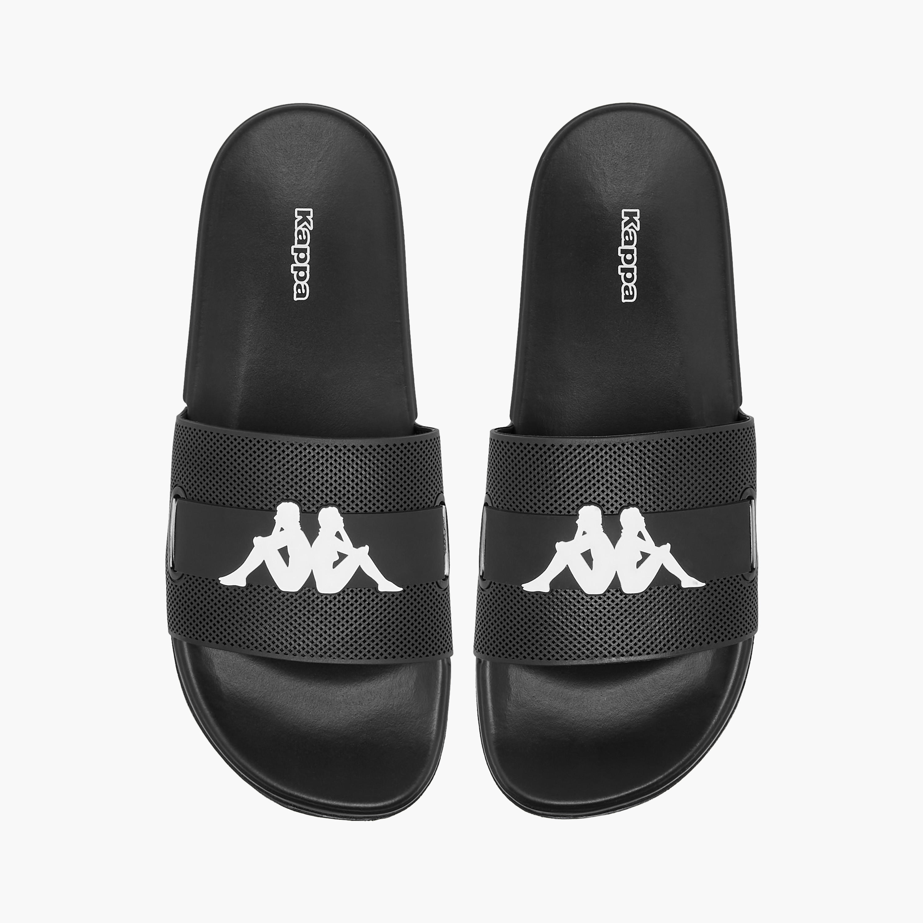 Kappa Men Logo Print Slides-men-shoes-flipflopsandslides-image-1