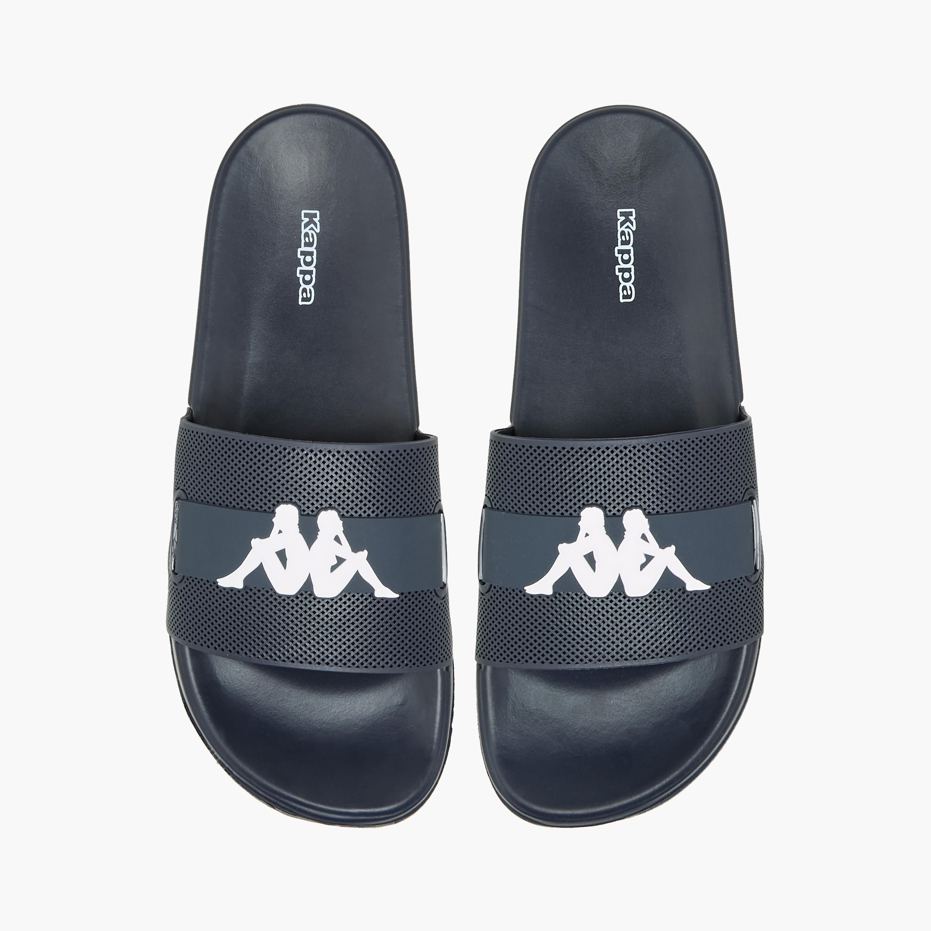 Kappa Men Logo Print Slides-men-shoes-flipflopsandslides-image-1
