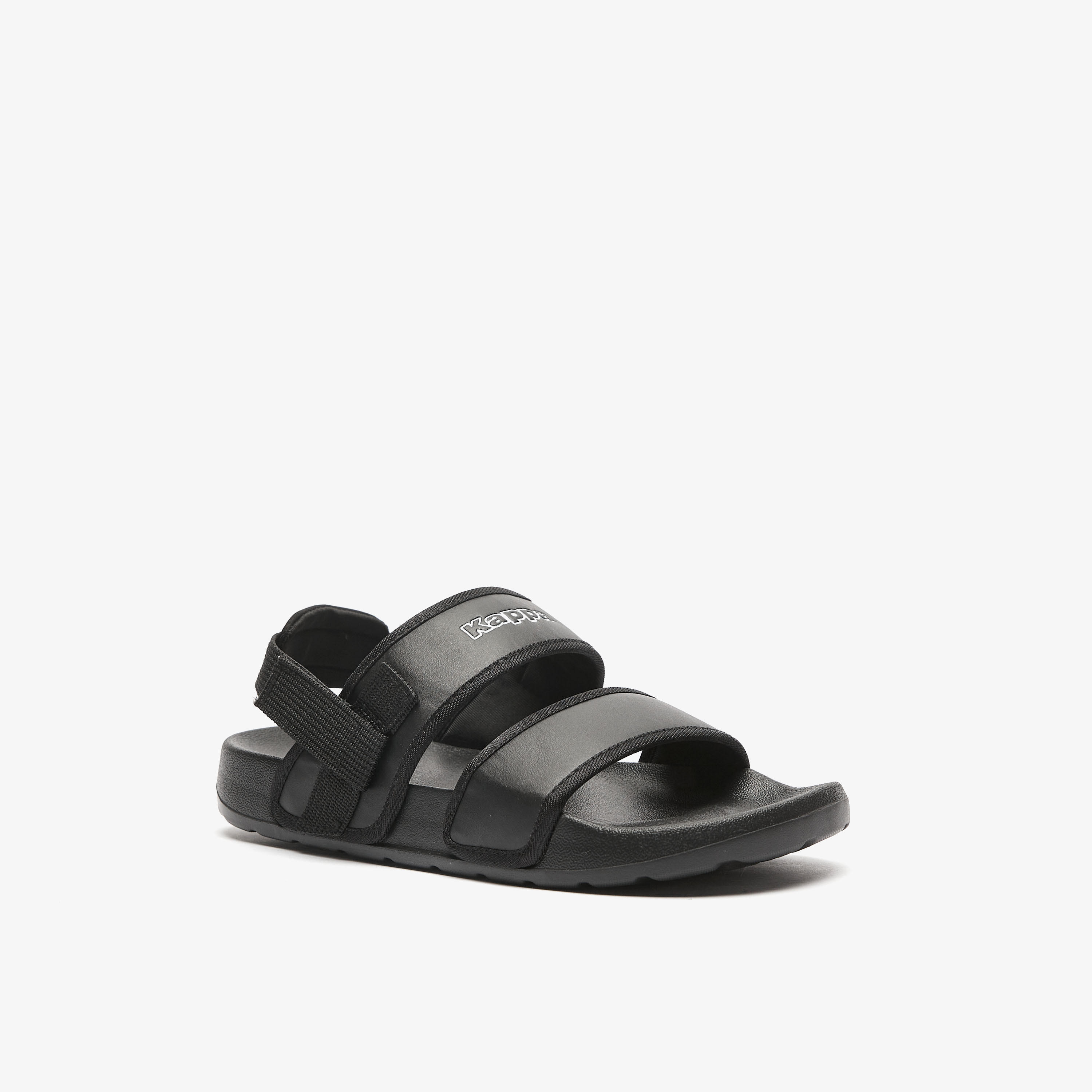 Kappa Women's Logo Print Sandals with Hook and Loop Closure-women-shoes-flats-sandals-image-1