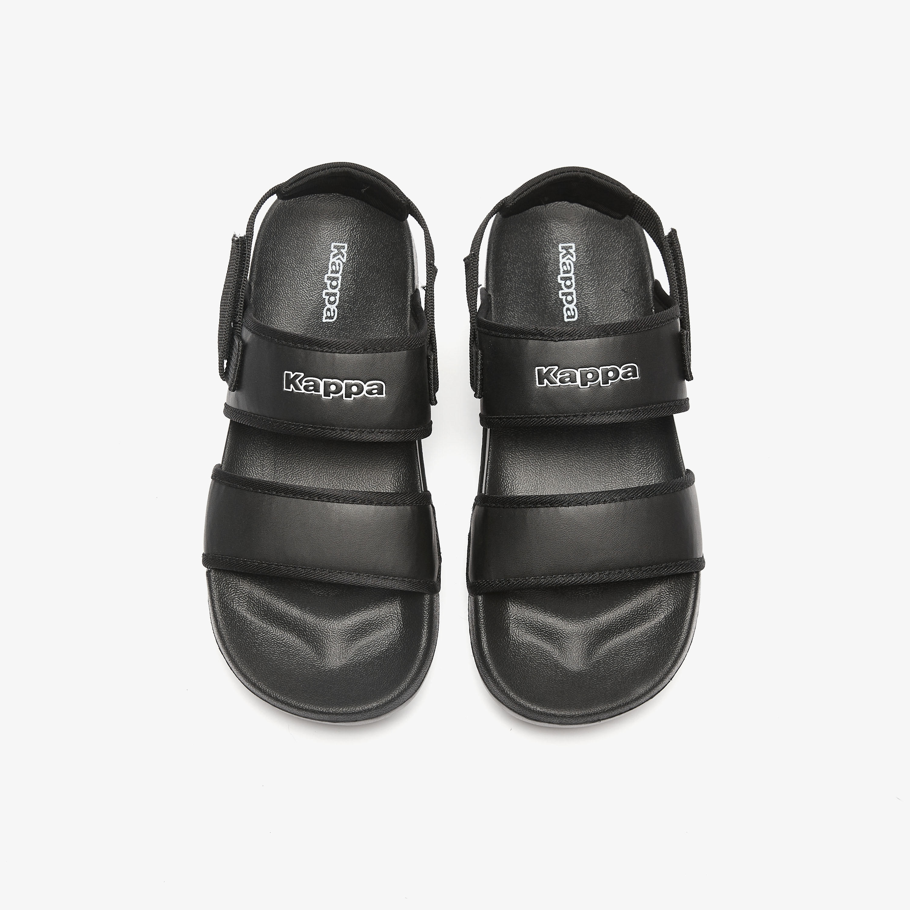 Kappa Women's Logo Print Sandals with Hook and Loop Closure-women-shoes-flats-sandals-image-2