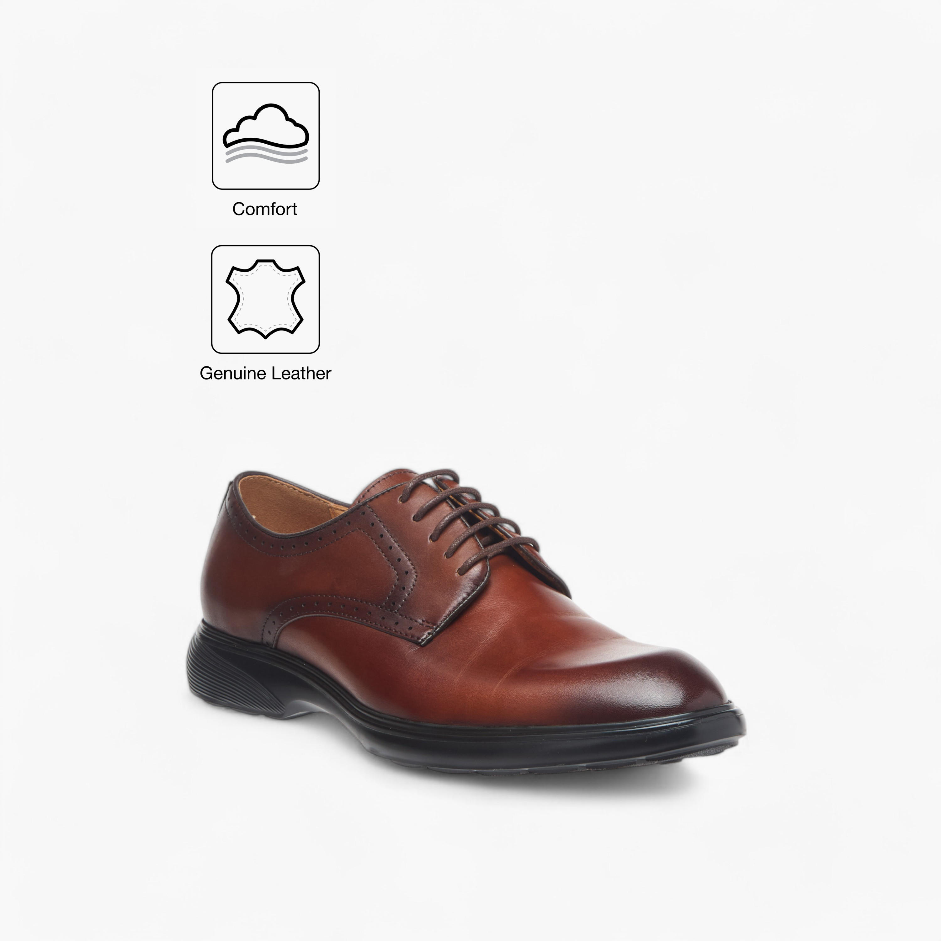 Le Confort Leather Solid Lace-Up Derby Shoes-men-shoes-formalshoes-image-2