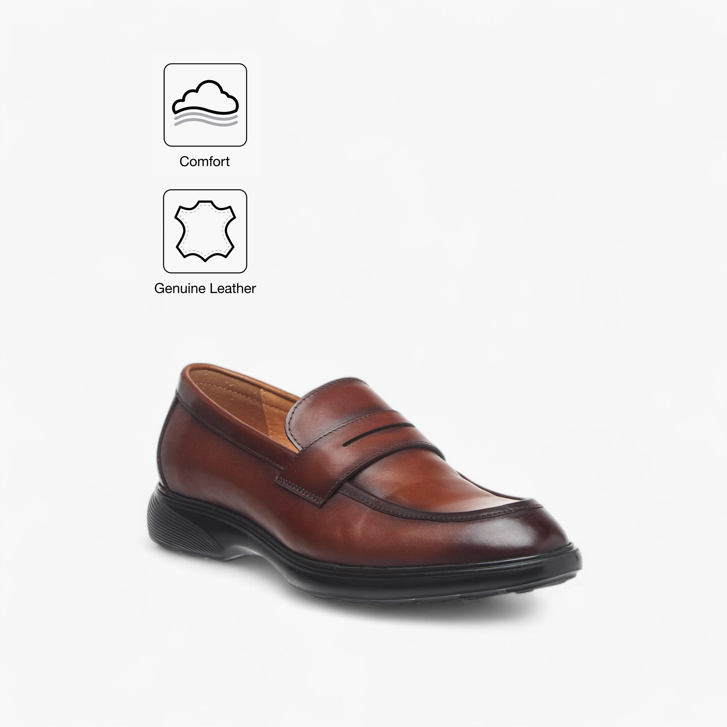 Le Confort Leather Solid Slip-On Loafers-men-shoes-formalshoes-image-2