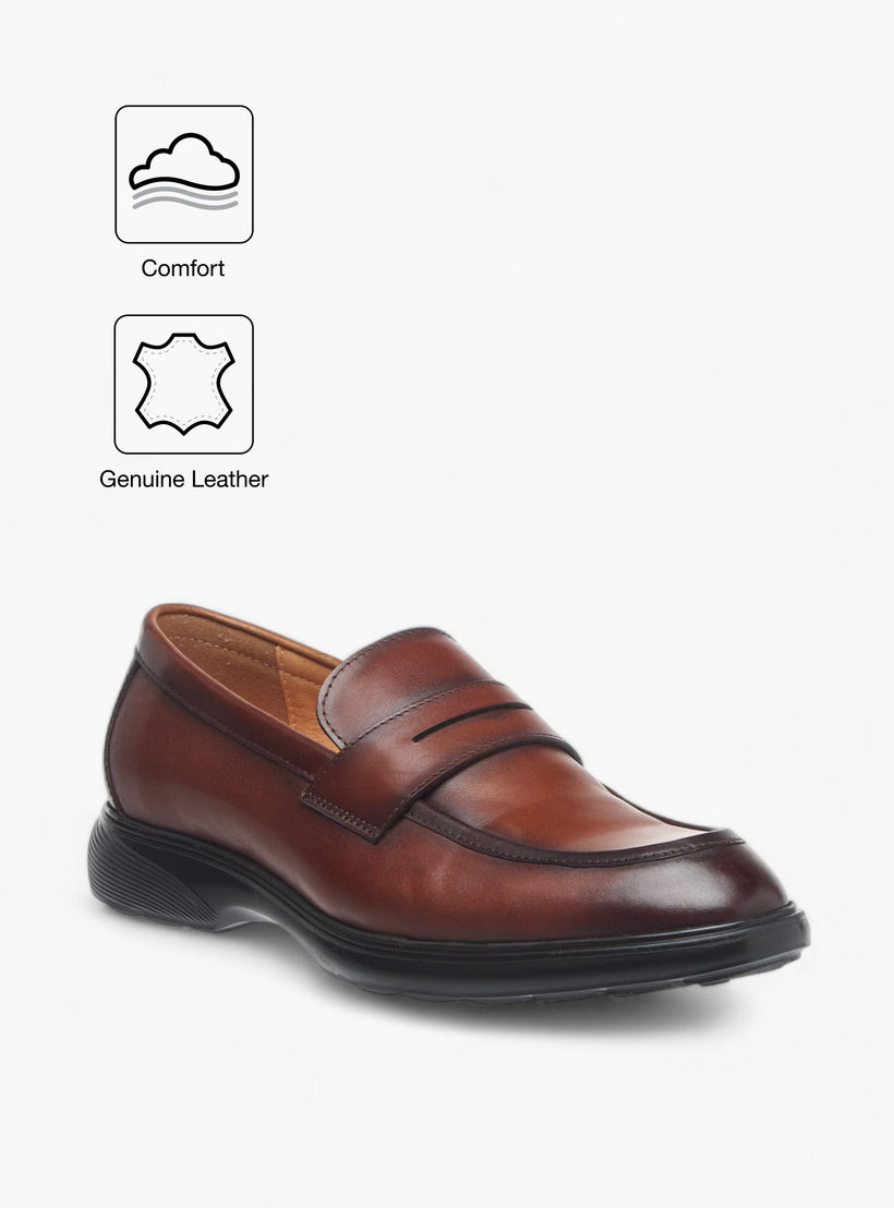 Le Confort Leather Solid Slip-On Loafers-men-shoes-formalshoes-image-2