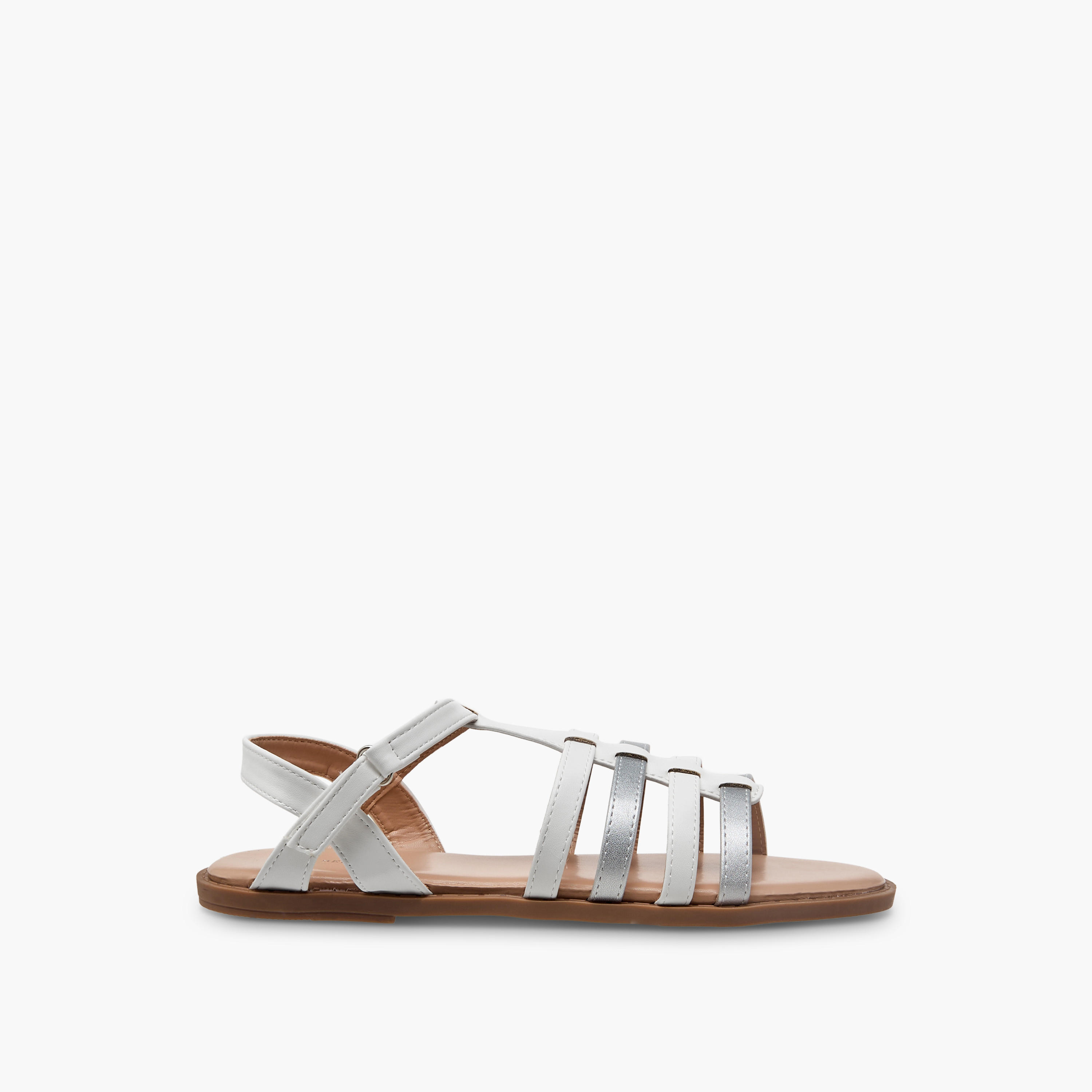 صندل مسطح بشريط إغلاق لاصق للبنات من فلورا بيلا-girls-shoes-sandals-image-3