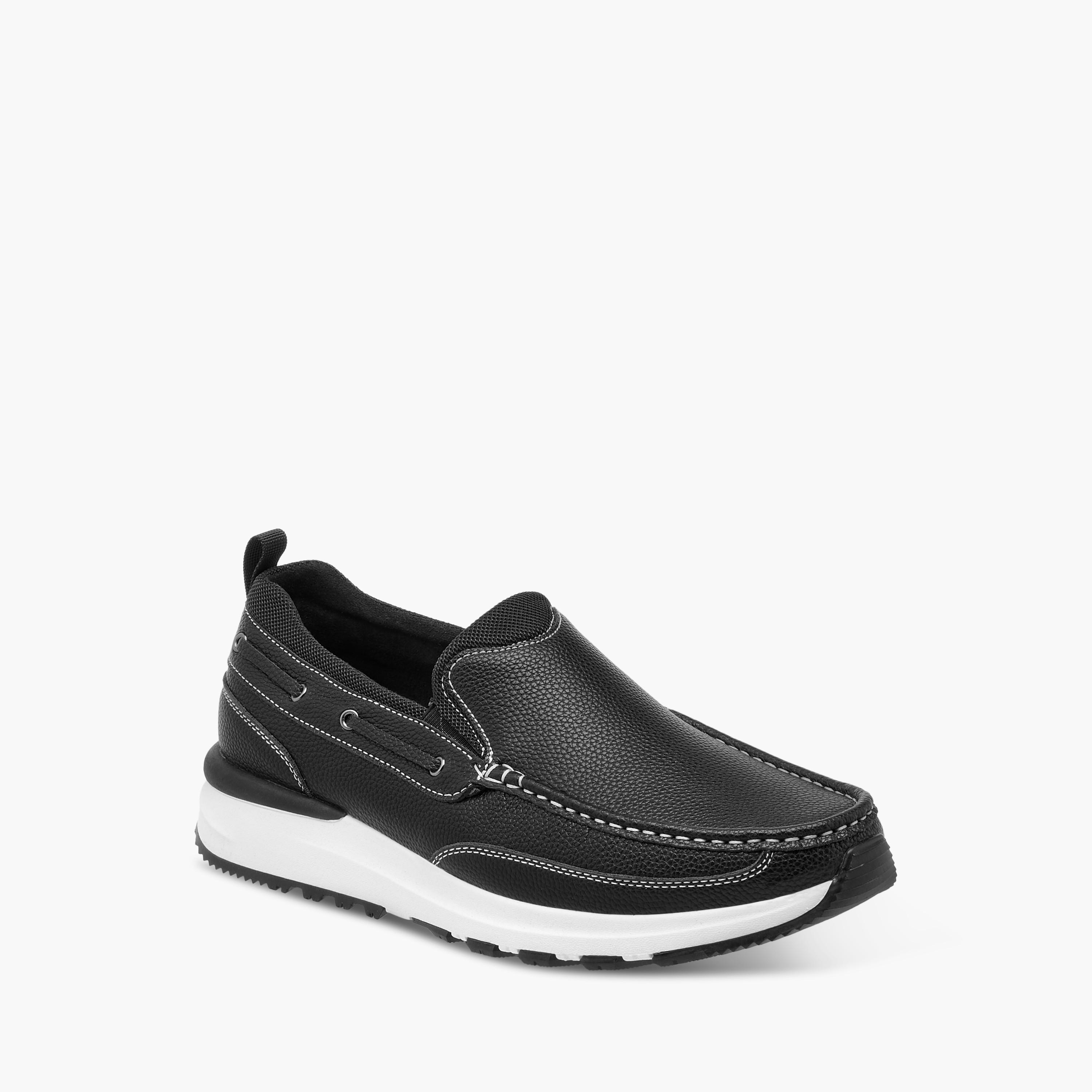 Le Confort Panelled Slip-On Comfort Loafers with Pull Tabs-men-shoes-loafersandmoccasins-image-2