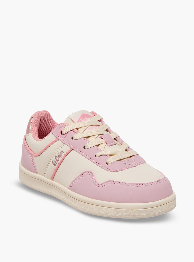 حذاء سنيكرز مخطط برقبة كاحل برباط للبنات من لي كوبر-girls-shoes-sneakers-image-2