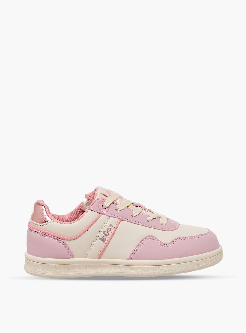 حذاء سنيكرز مخطط برقبة كاحل برباط للبنات من لي كوبر-girls-shoes-sneakers-image-3