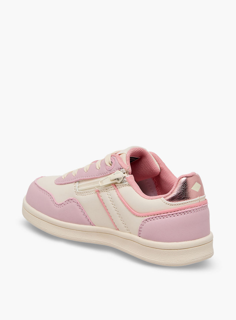 حذاء سنيكرز مخطط برقبة كاحل برباط للبنات من لي كوبر-girls-shoes-sneakers-image-5