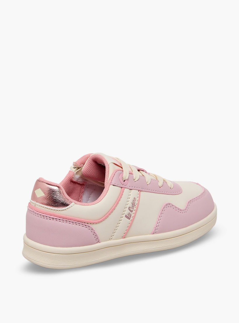 حذاء سنيكرز مخطط برقبة كاحل برباط للبنات من لي كوبر-girls-shoes-sneakers-image-6
