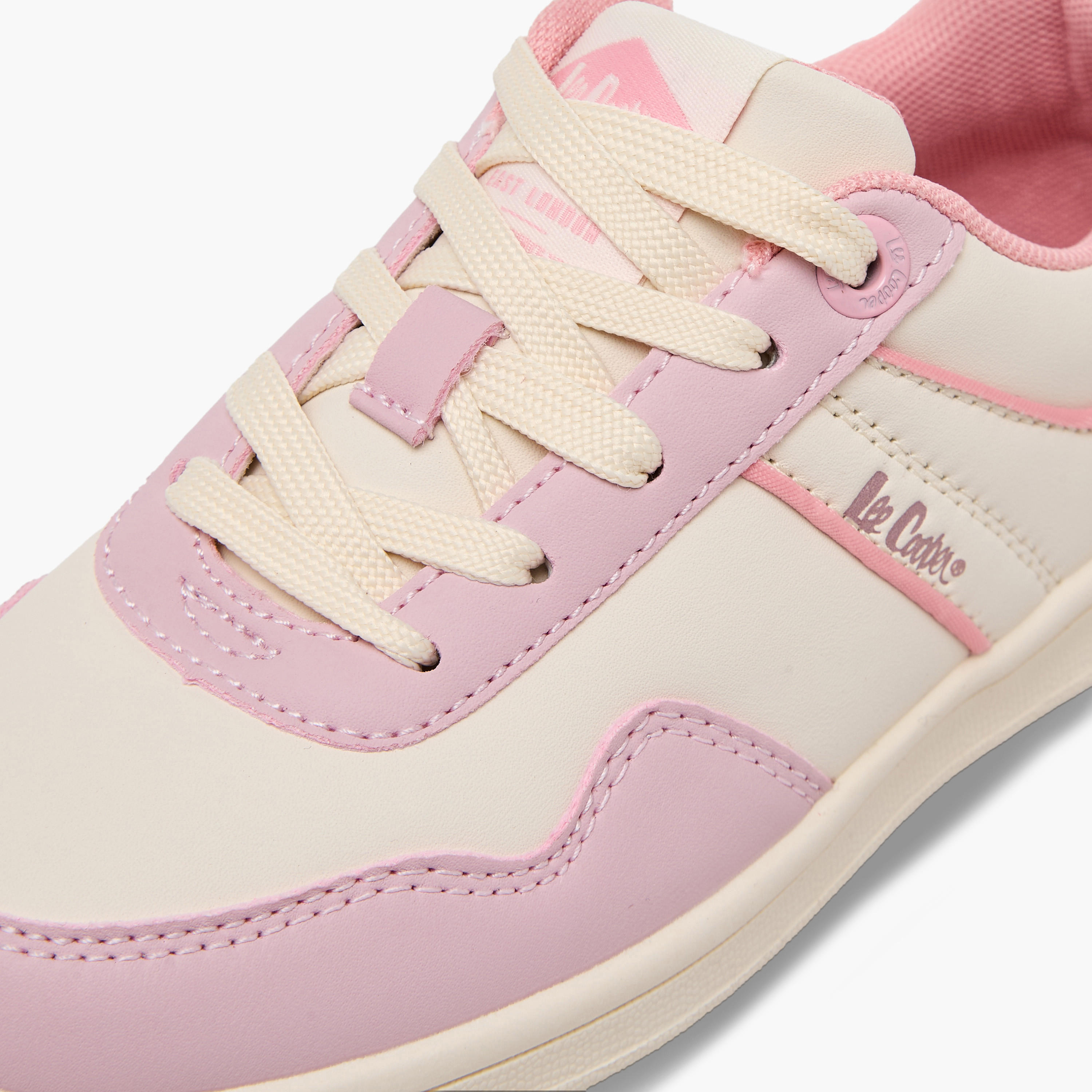 حذاء سنيكرز مخطط برقبة كاحل برباط للبنات من لي كوبر-girls-shoes-sneakers-image-7