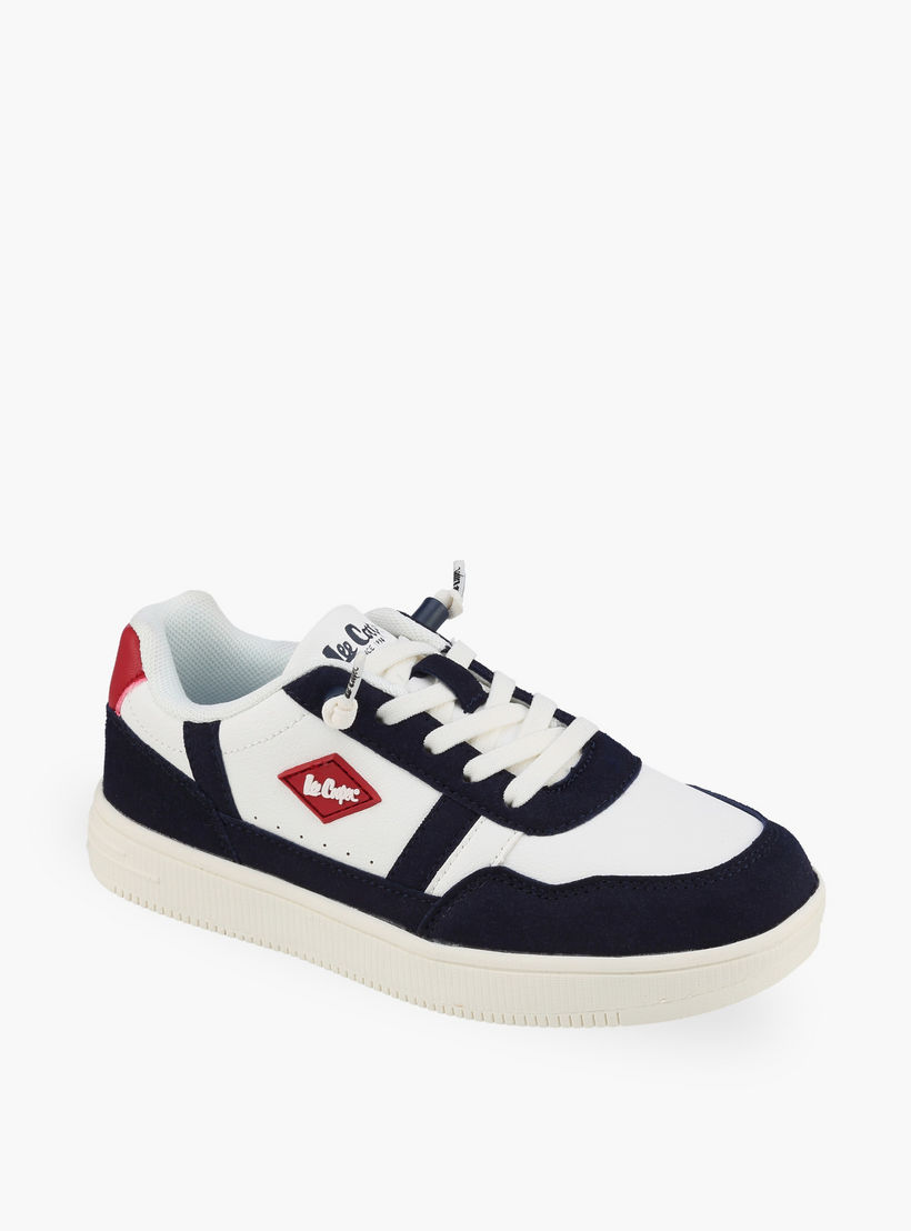Lee Cooper Boys Panelled Lace-Up Sneakers-boys-shoes-sneakers-image-2