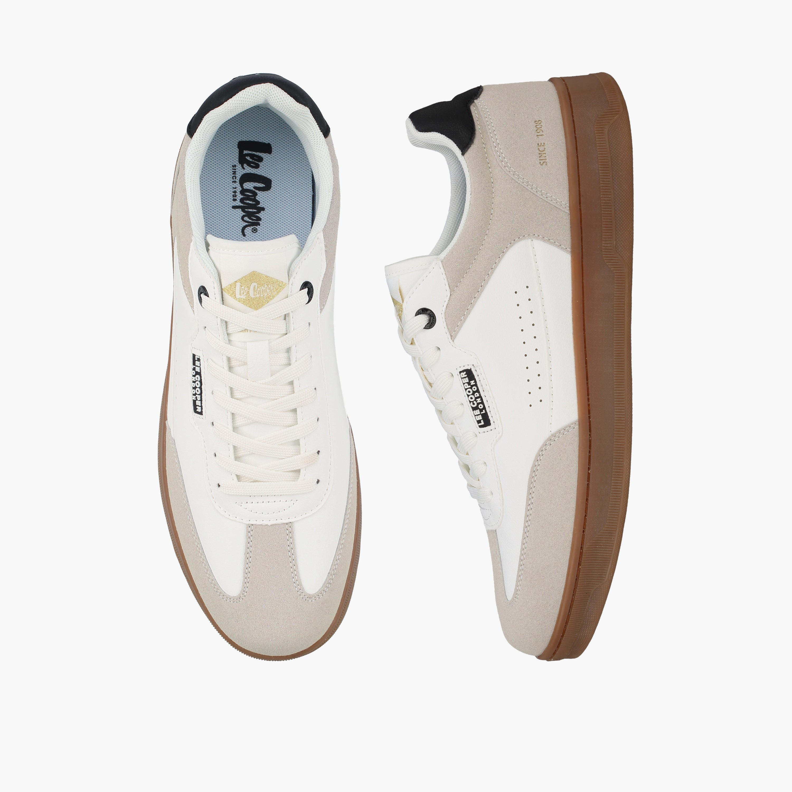 Lee Cooper Men Panelled Lace-Up Sneakers-men-shoes-sneakers-image-1