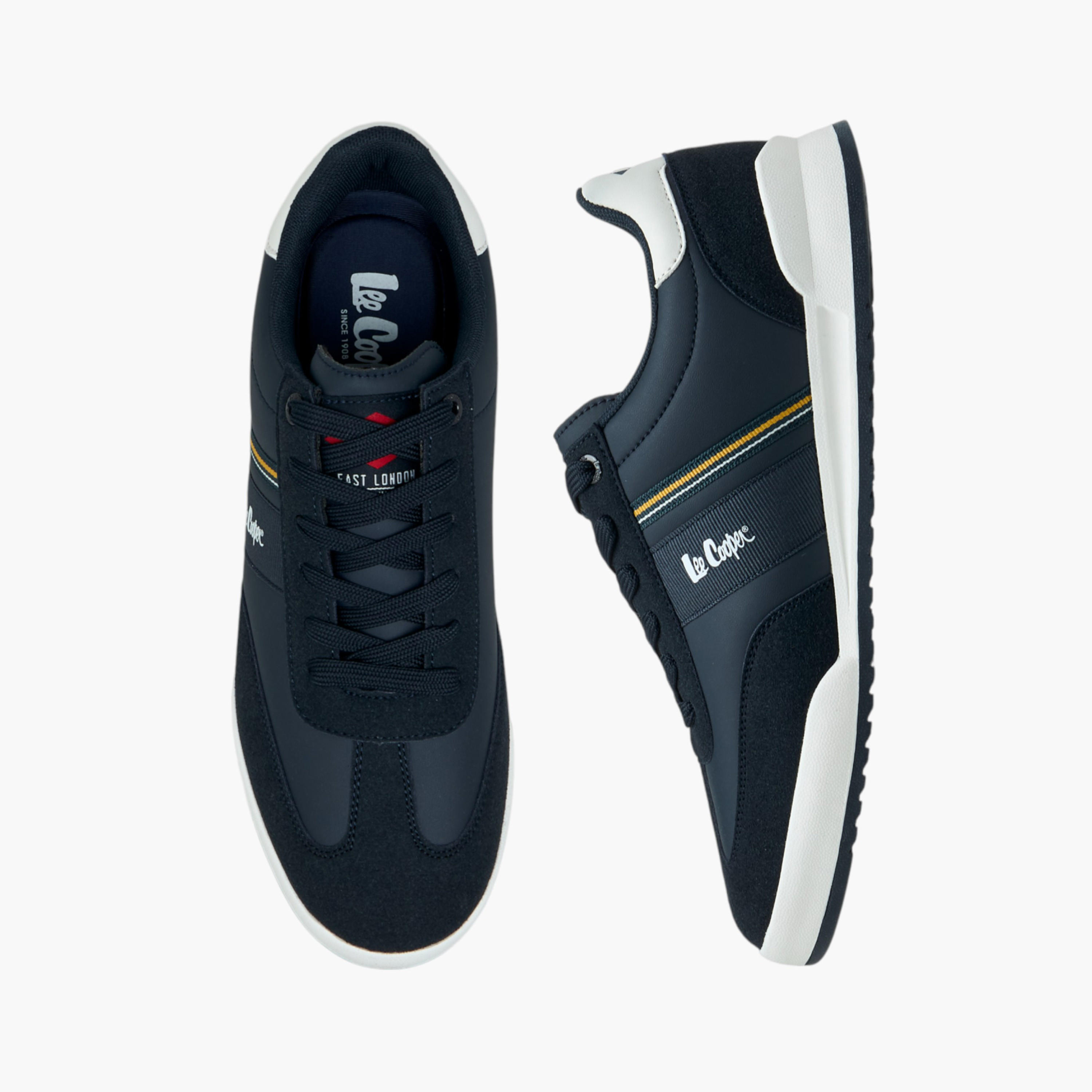 Lee Cooper Men's Panelled Lace-Up Sneakers-men-shoes-sneakers-image-1