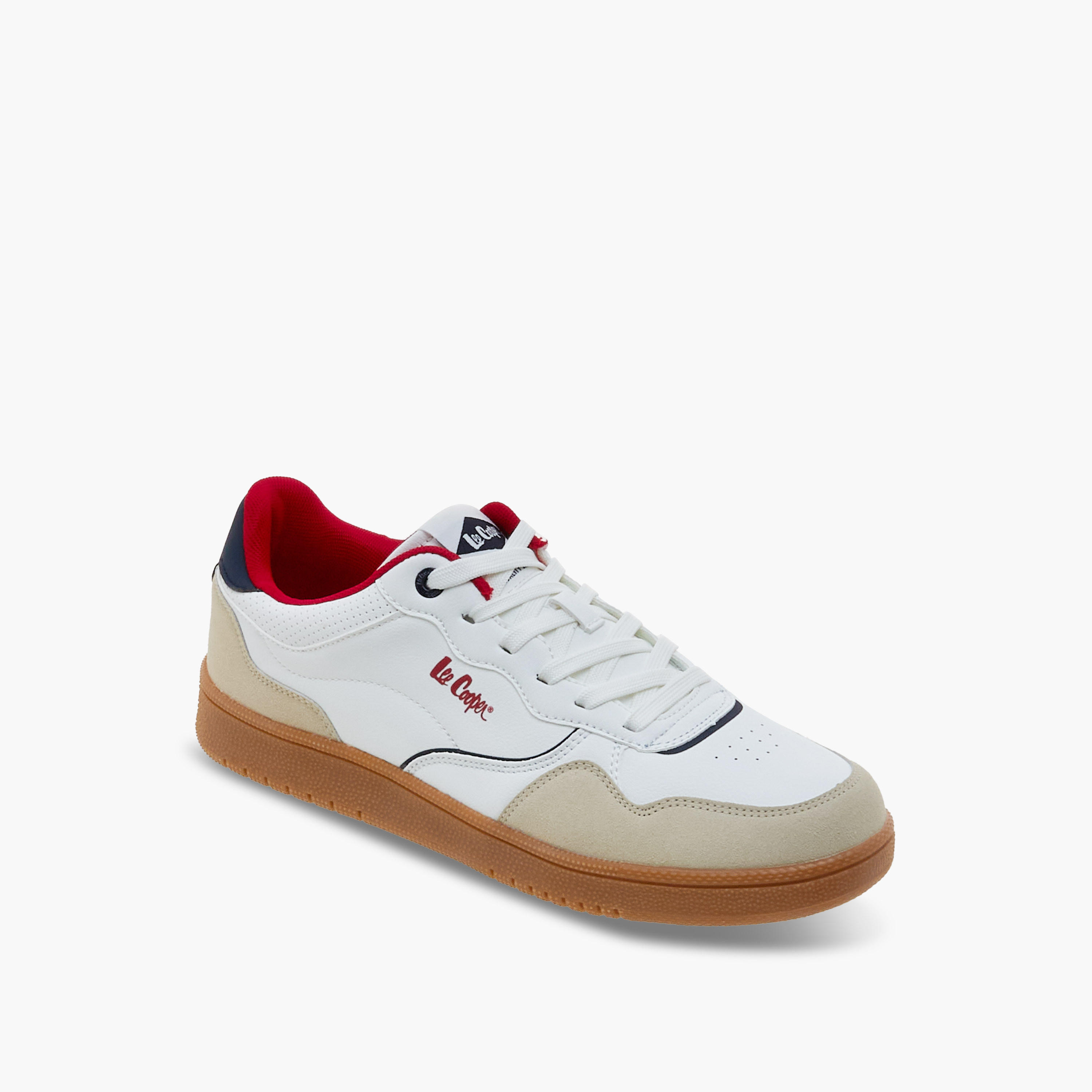 Lee Cooper Men Perforated Lace-Up Ortholite Sneakers-men-shoes-sneakers-image-2