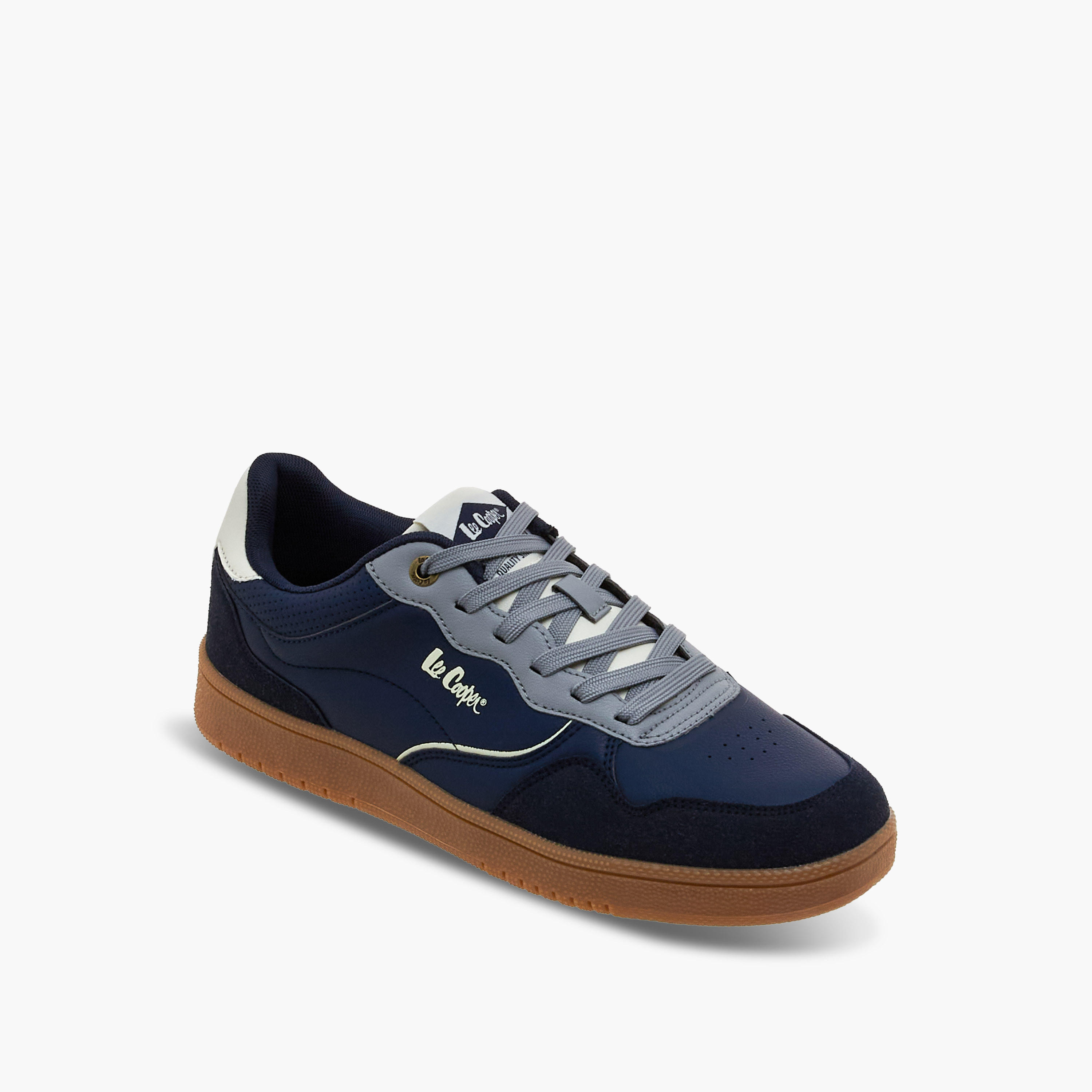 Lee Cooper Men Perforated Lace-Up Ortholite Sneakers-men-shoes-sneakers-image-2