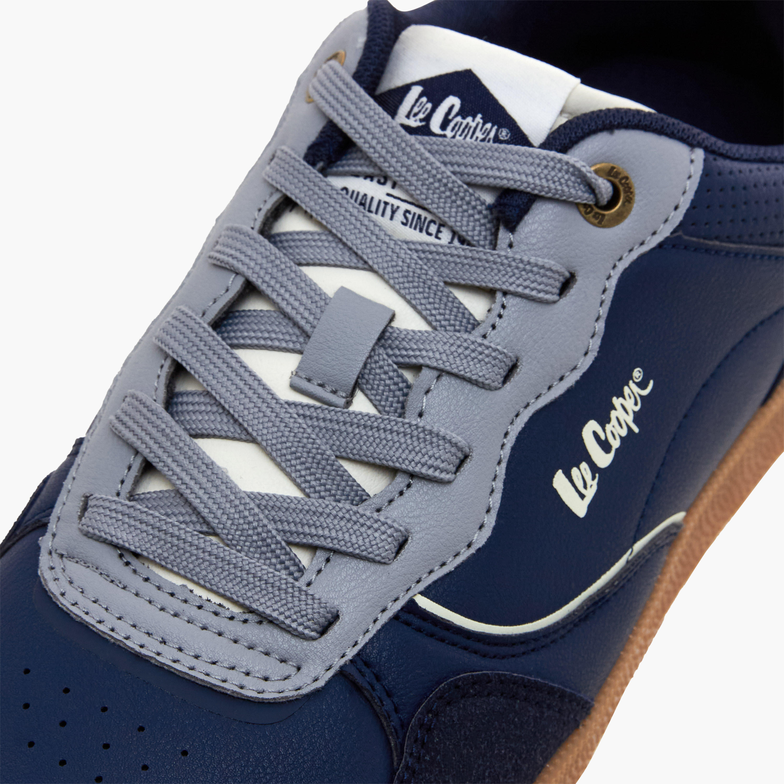 Lee Cooper Men Perforated Lace-Up Ortholite Sneakers-men-shoes-sneakers-image-4