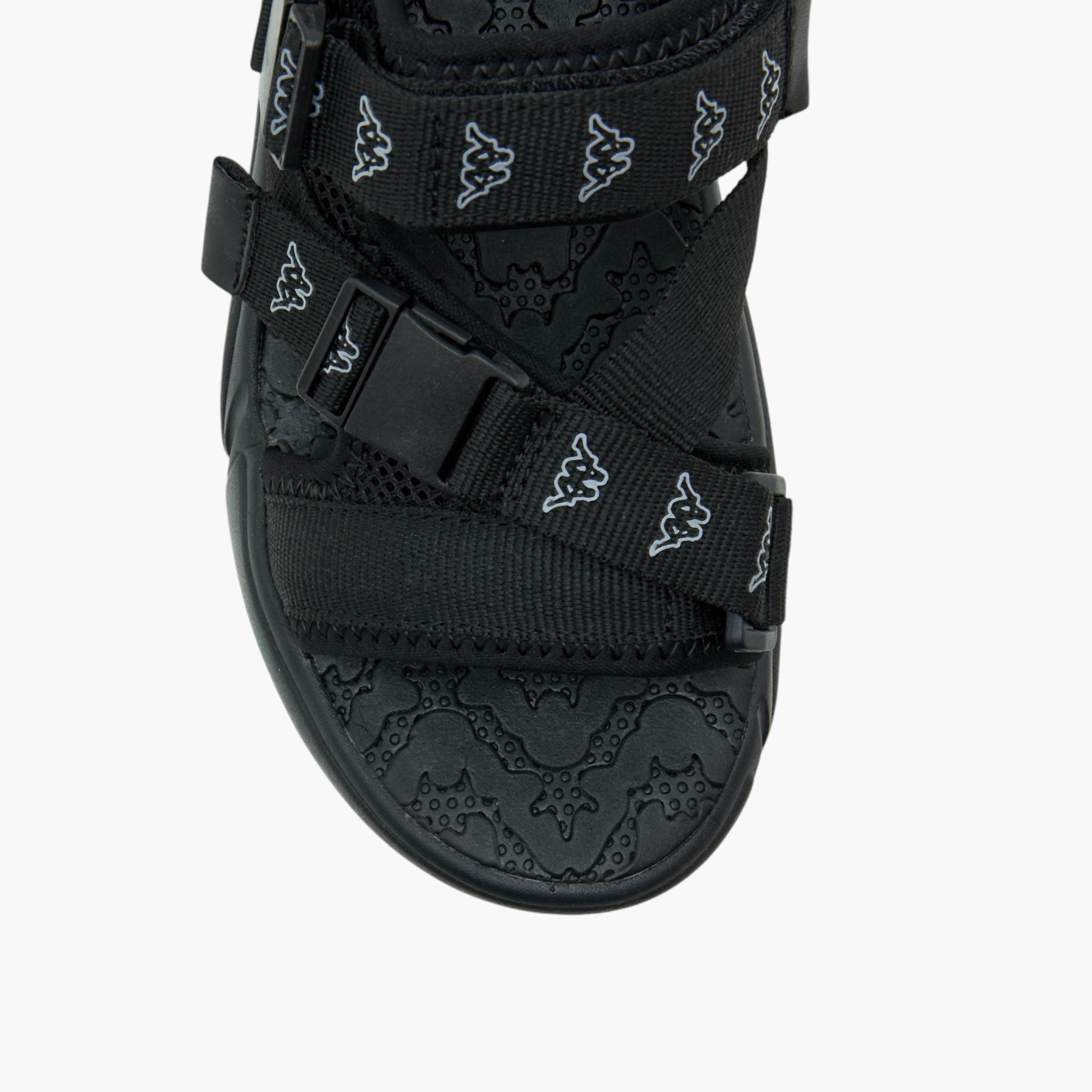 Kappa Boys' Logo Print Floaters with Hook and Loop Closure-boys-shoes-sandals-image-3
