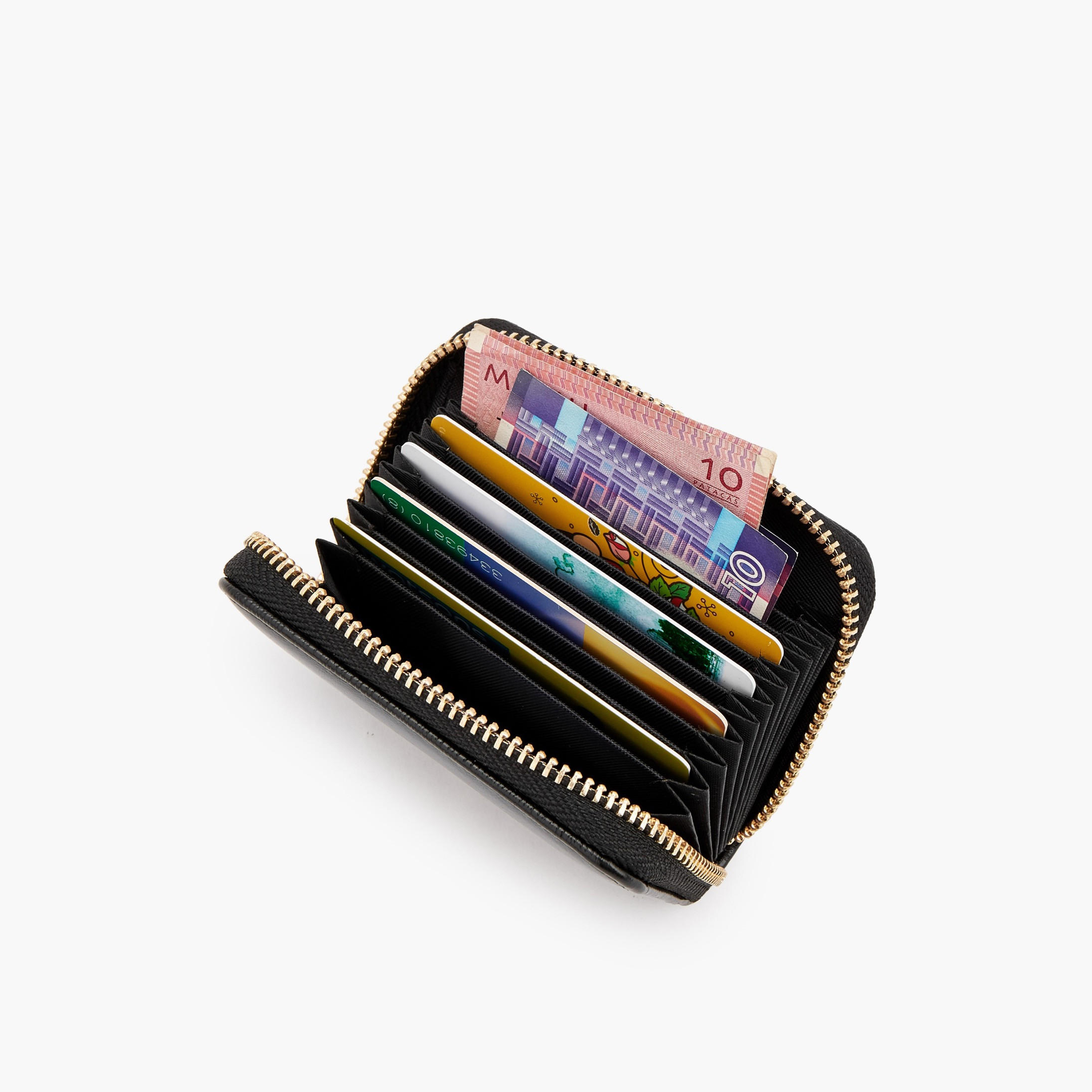 حافظة بطاقات سادة بسحّاب إغلاق من فلورا بيلا-women-bagsandwallets-wallets-image-14