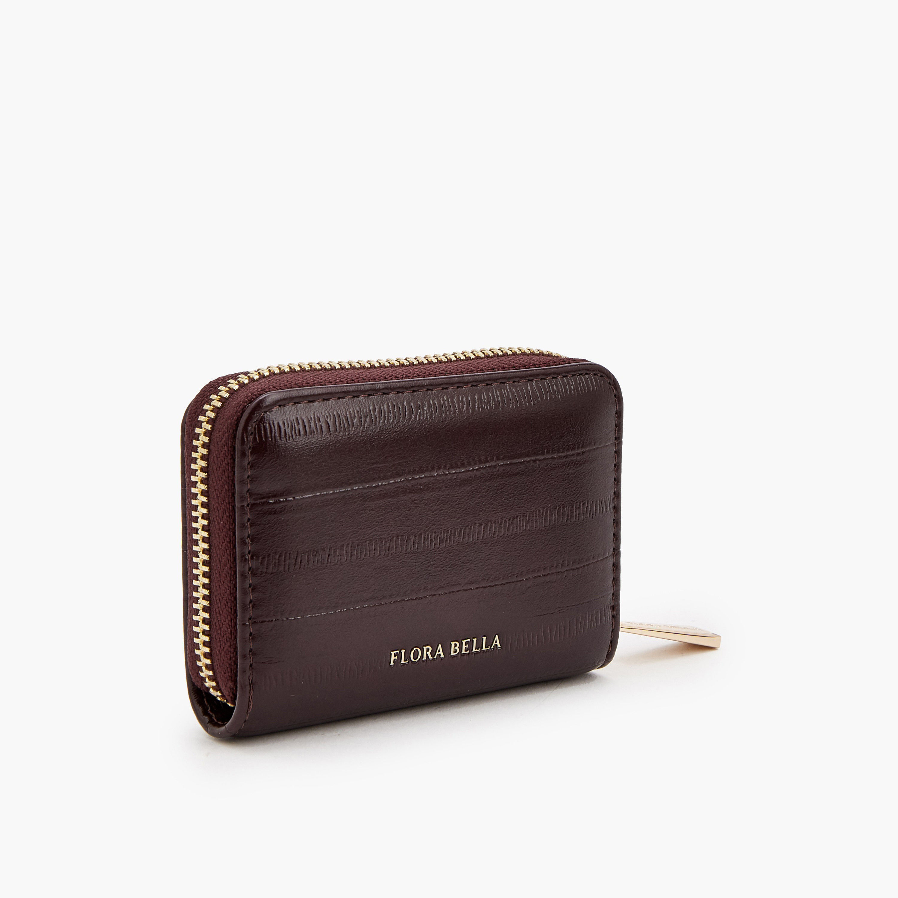 حافظة بطاقات سادة بسحّاب إغلاق من فلورا بيلا-women-bagsandwallets-wallets-image-17