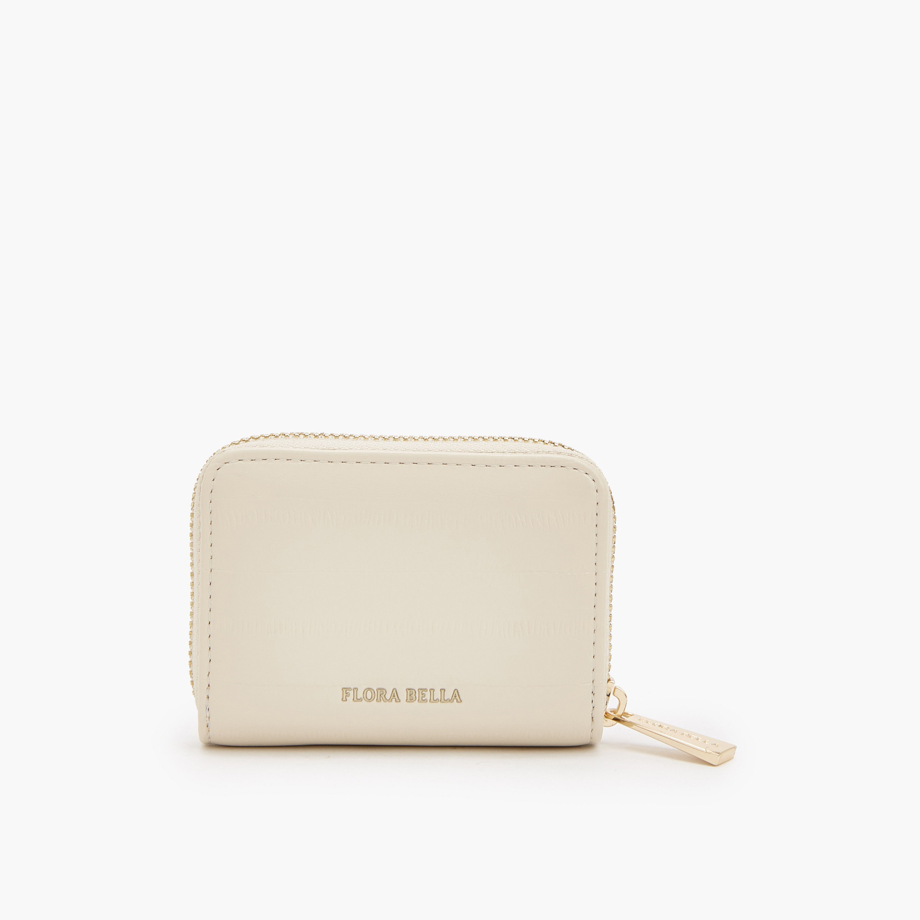 حافظة بطاقات سادة بسحّاب إغلاق من فلورا بيلا-women-bagsandwallets-wallets-image-1