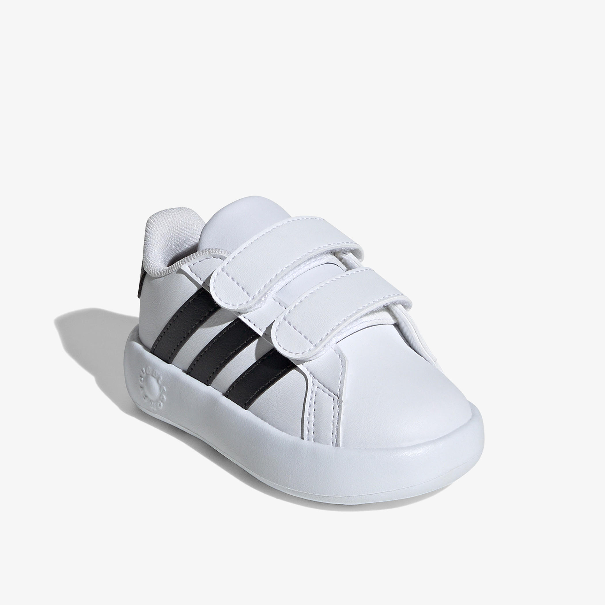 adidas Kids Grand Court 2.0 Hook & Loop Cushioned Sole Running Shoes-boys-shoes-sneakers-image-1