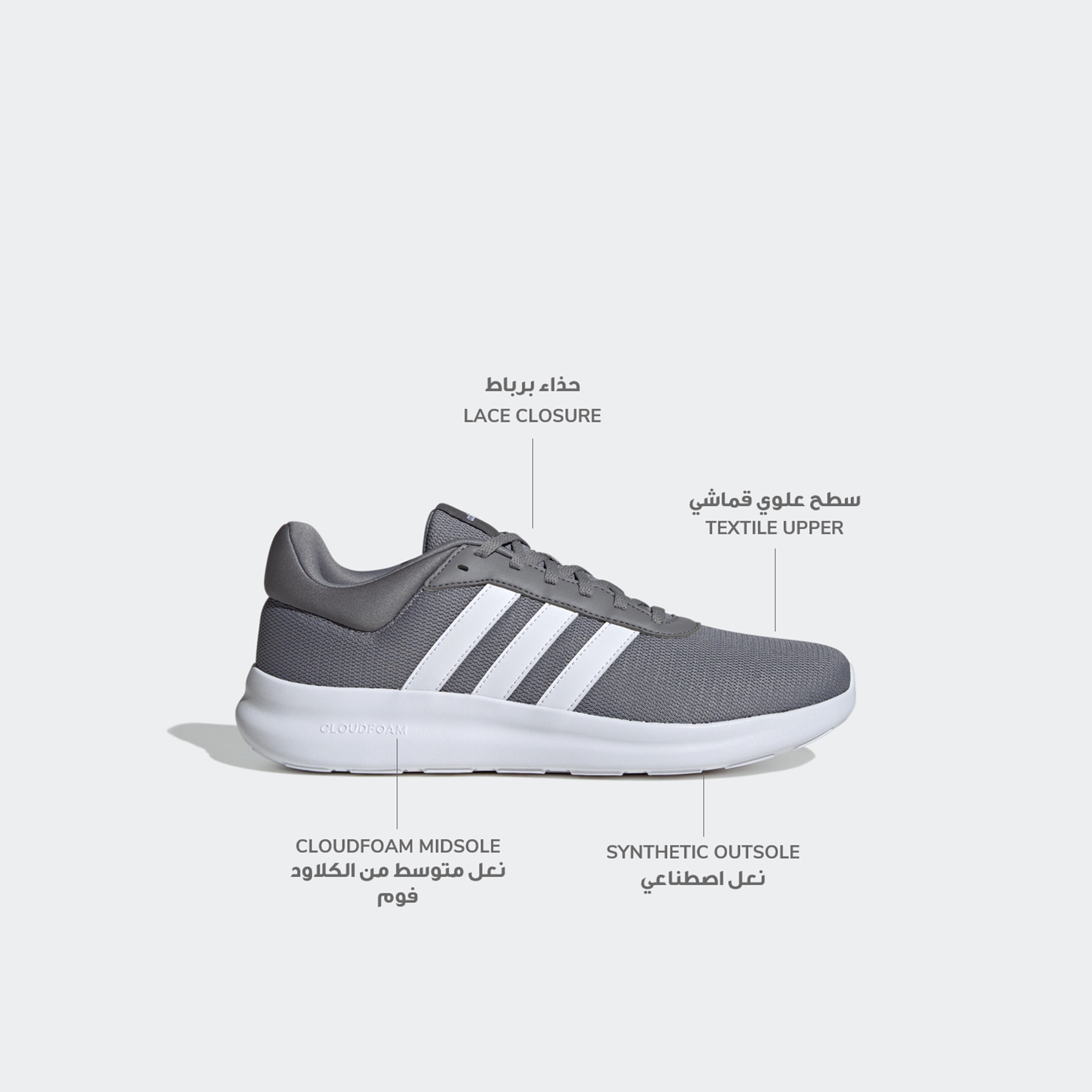Adidas Men Lite Racer 4.0 Lace-Up Ankle Sneakers-sports-men-shoes-image-2