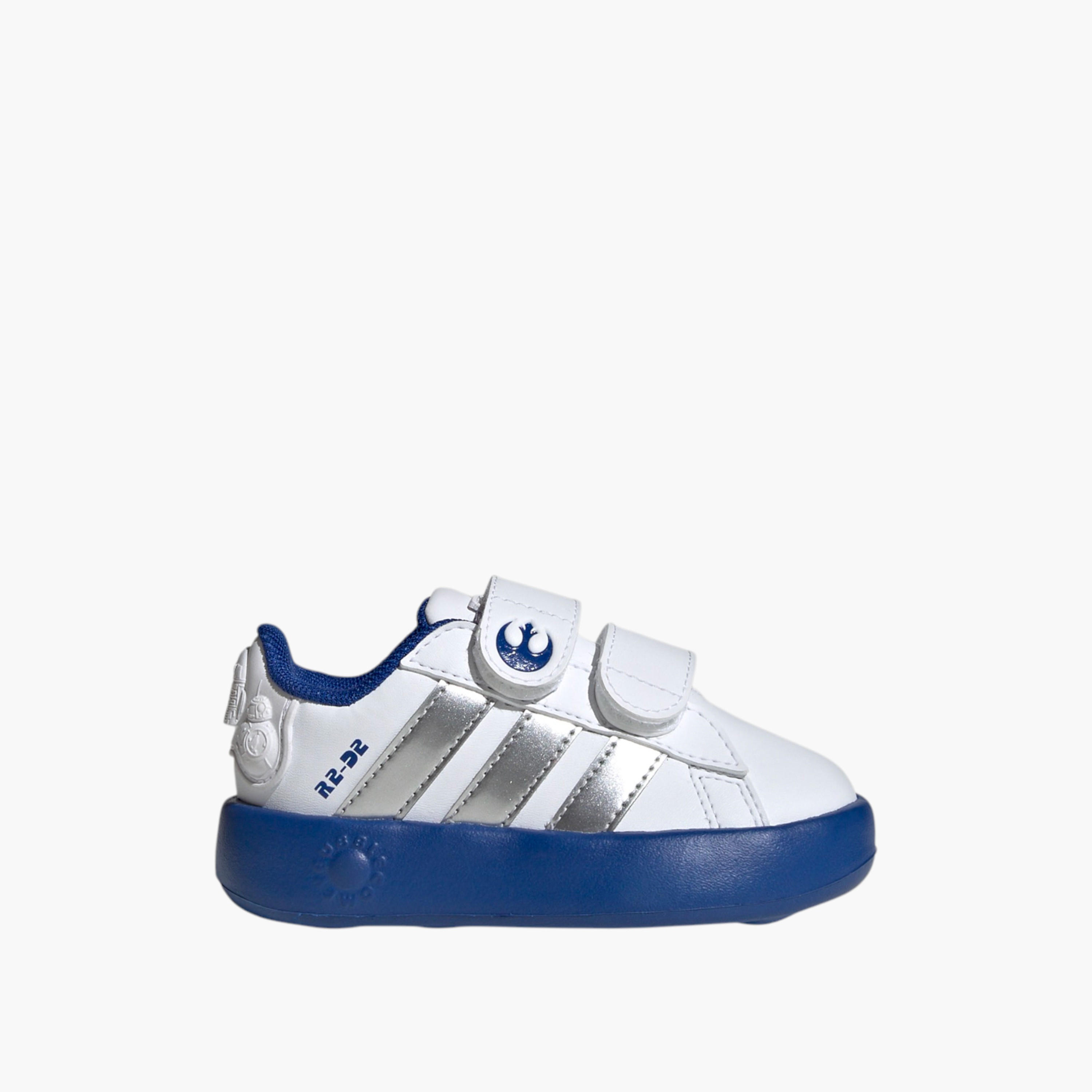 adidas Kids Droids Grand Court Cf I Hook & Loop Ankle Sneakers Durable Shoes-boys-shoes-sneakers-image-2