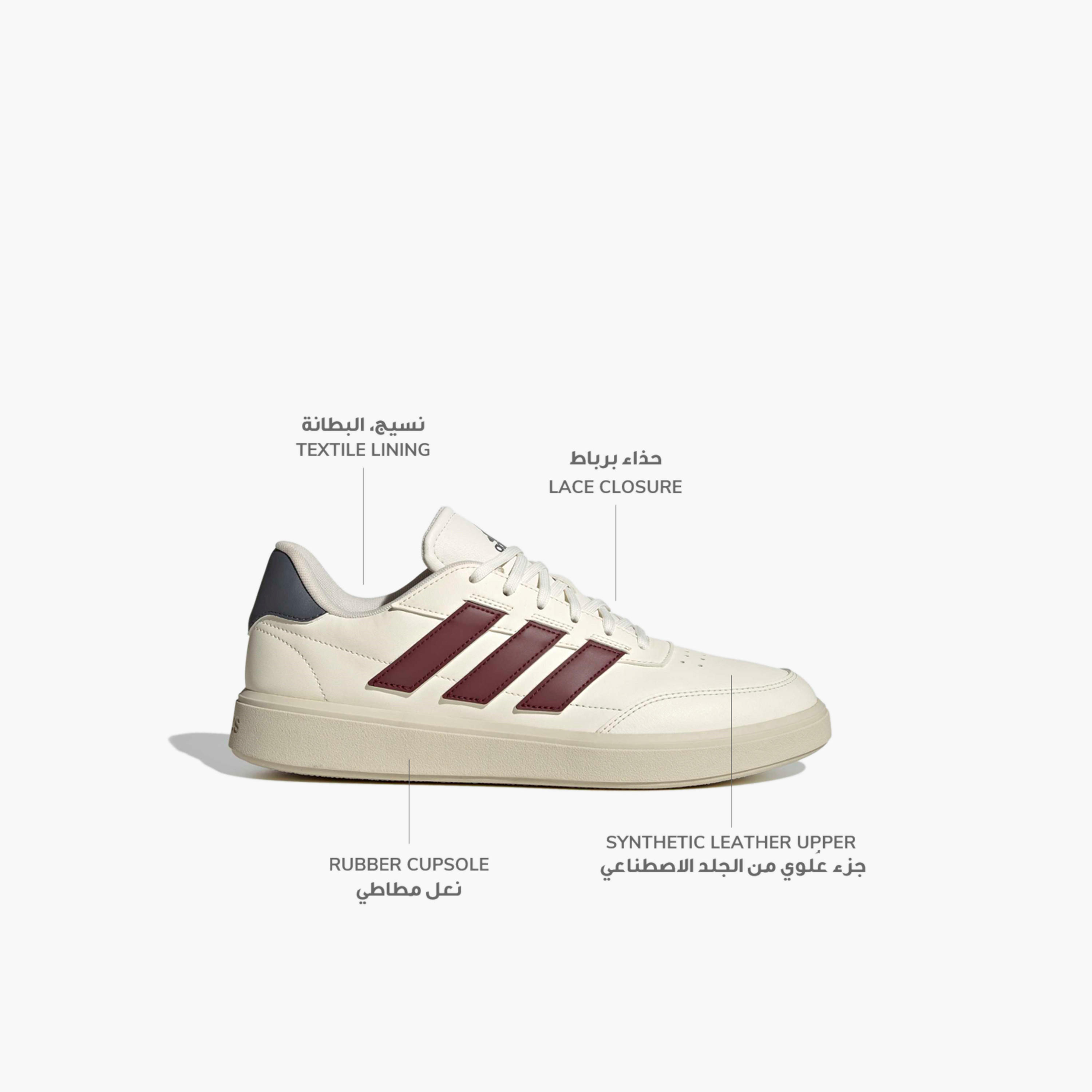 Adidas Men Courtblock Lace-Up Sneakers-sports-men-shoes-image-2