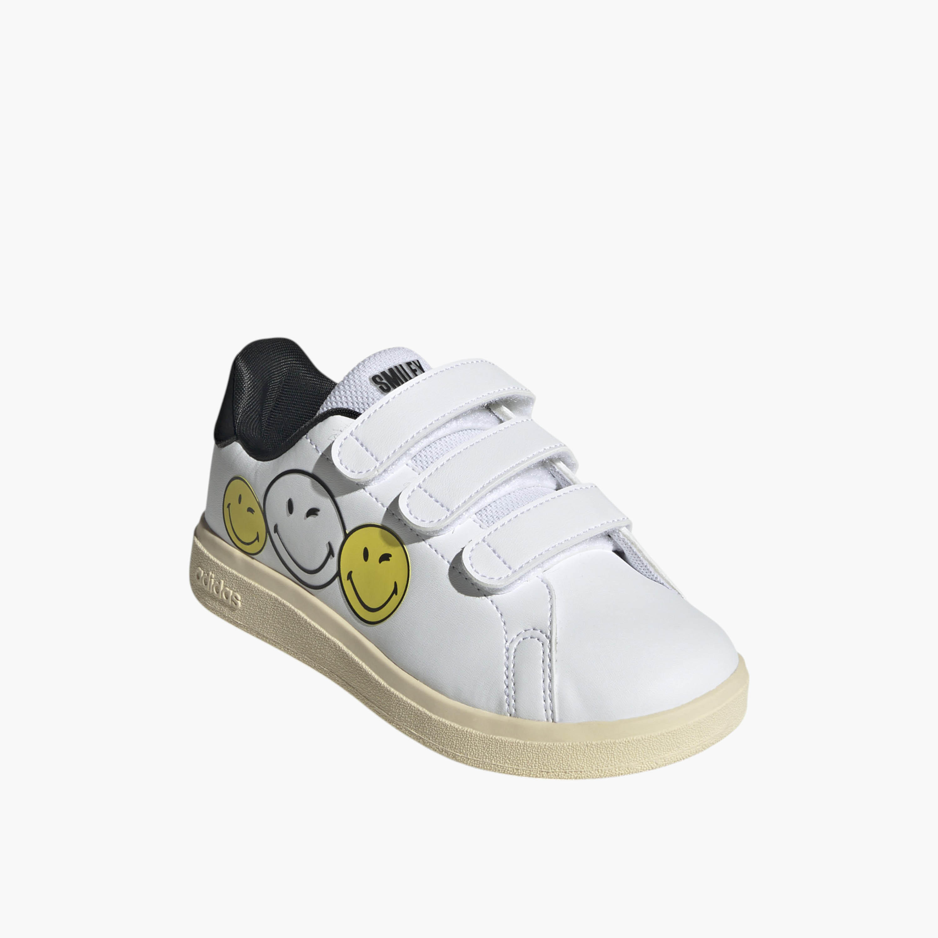 adidas Kids' ADVANTAGE SMILEY CF Sneakers with Hook and Loop Closure - IH6251-boys-shoes-sneakers-image-1