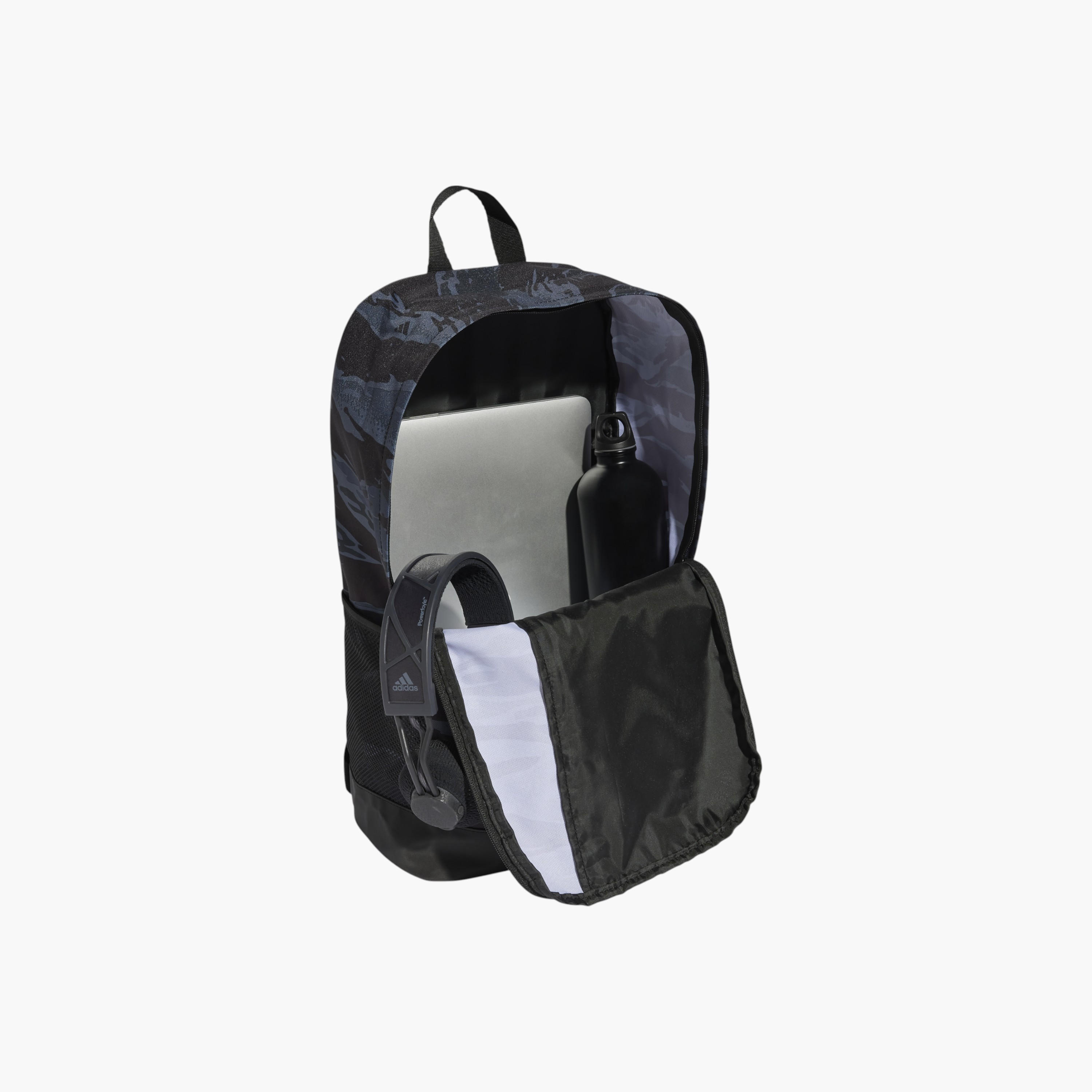 adidas Logo Print School Backpack with Adjustable Shoulder Straps and Zip Closure-school-bagsandbackpacks-backpacks-image-3