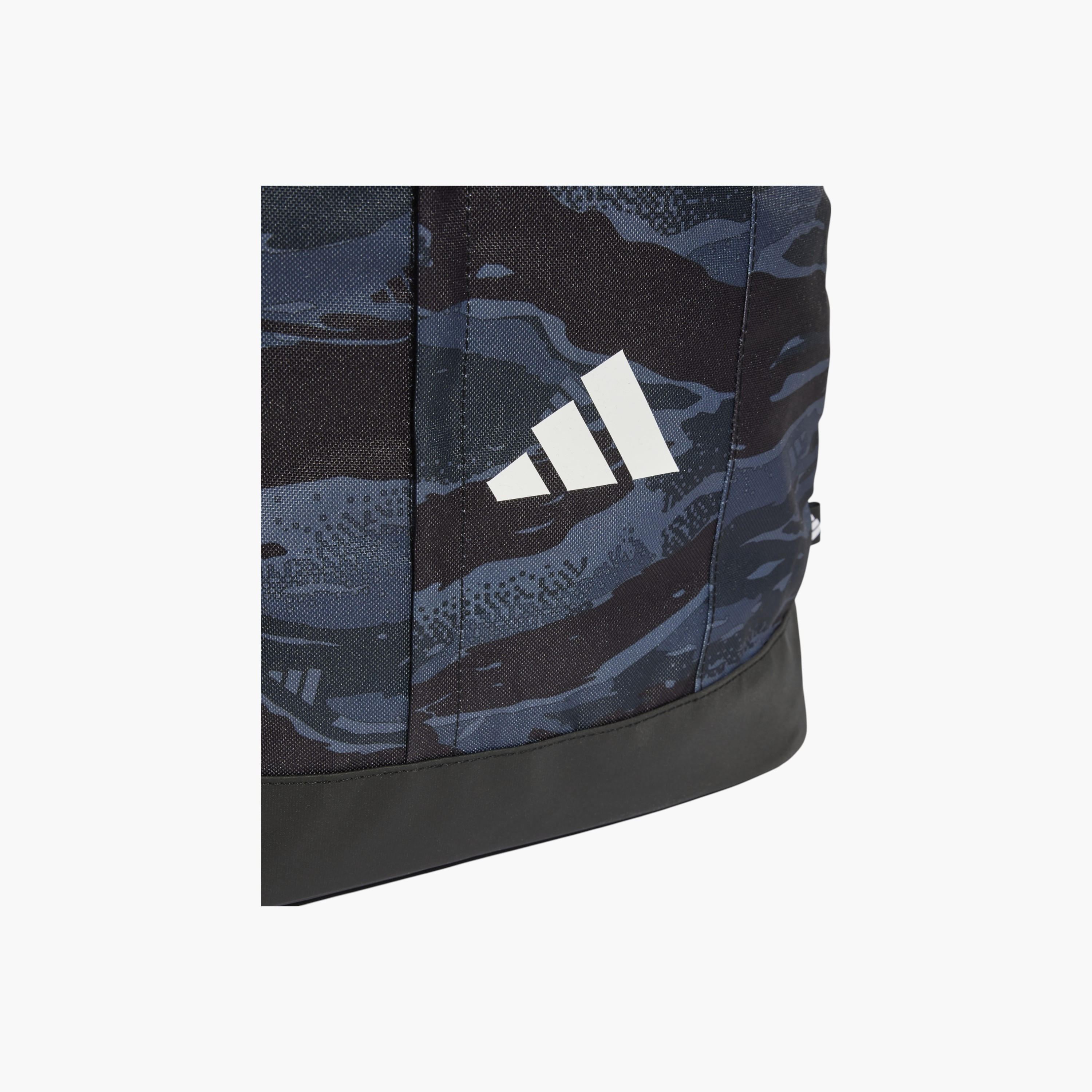 adidas Logo Print School Backpack with Adjustable Shoulder Straps and Zip Closure-school-bagsandbackpacks-backpacks-image-4