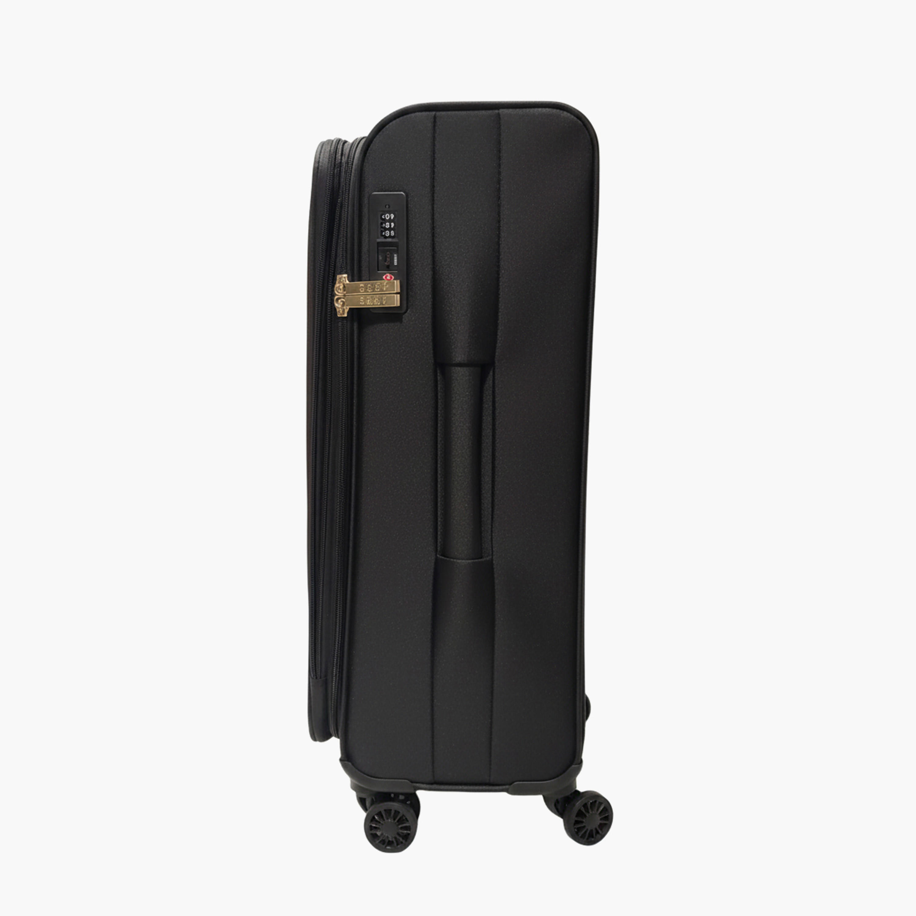 DKNY Logo Embossed Softcase Trolley Bag with Retractable Handle - 24 Inches Check-in Bag-travel-luggagesandbags-luggage-image-4