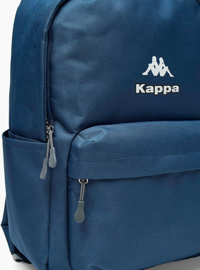 Kappa Logo Print School Backpack with Adjustable Straps and Zip Closure - 29x15x42 cm-school-bagsandbackpacks-backpacks-image-4