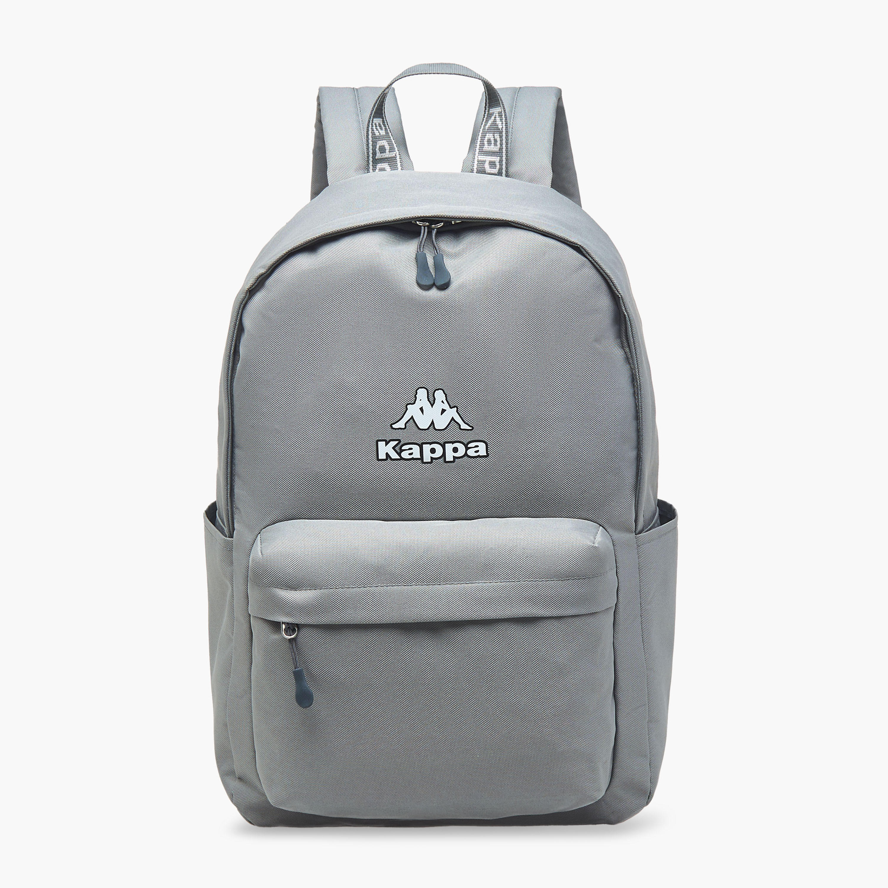 Kappa Logo Print School Backpack with Adjustable Straps and Zip Closure - 29x15x42 cm-school-bagsandbackpacks-backpacks-image-1
