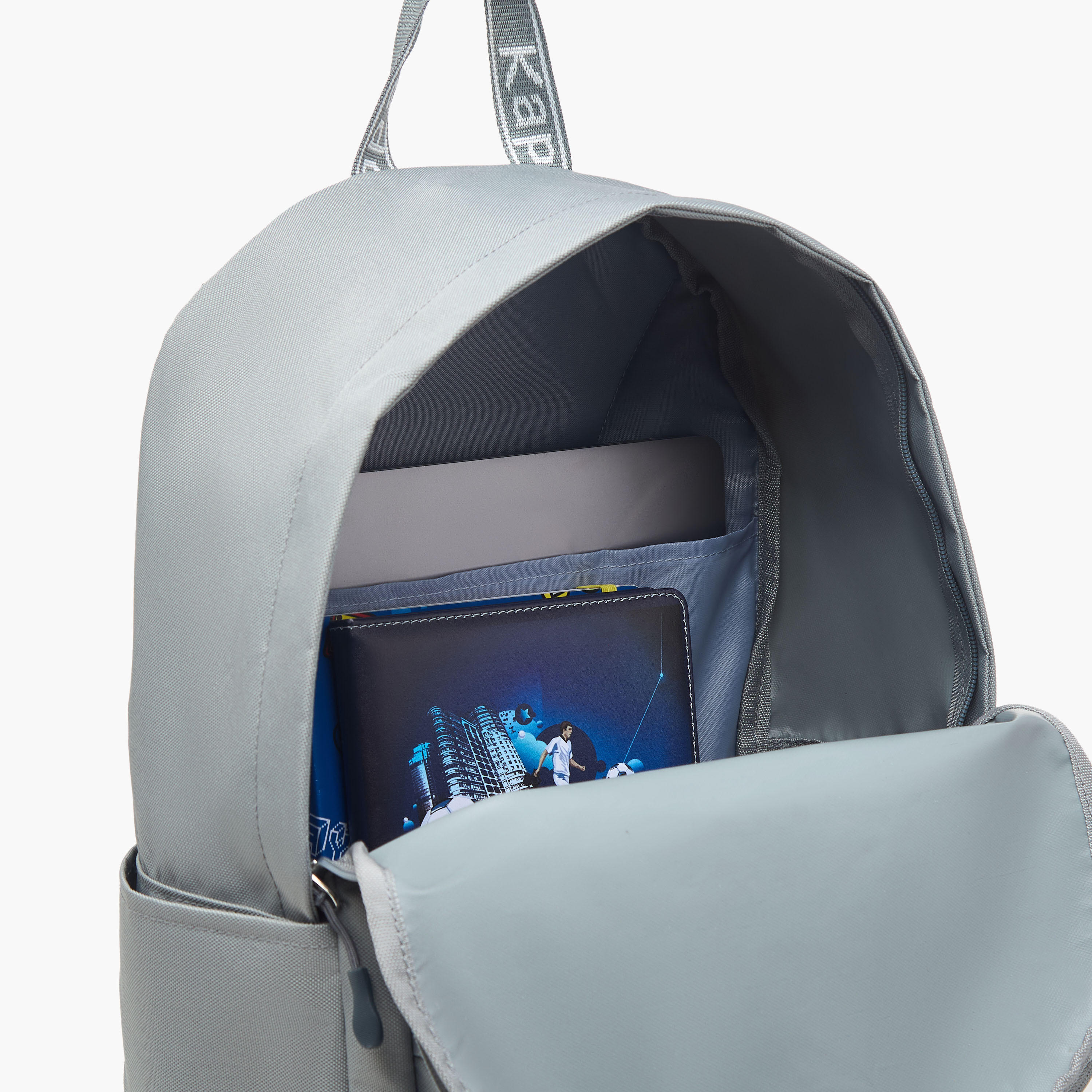Kappa Logo Print School Backpack with Adjustable Straps and Zip Closure - 29x15x42 cm-school-bagsandbackpacks-backpacks-image-10