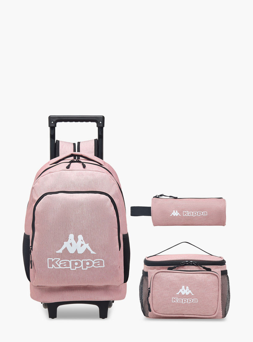 طقم شنطة ظهر مدرسية 3 قطع للأطفال مع شنطة غداء ومقلمة بطبعات من كابا-school-bagsandbackpacks-trolleybags-image-1