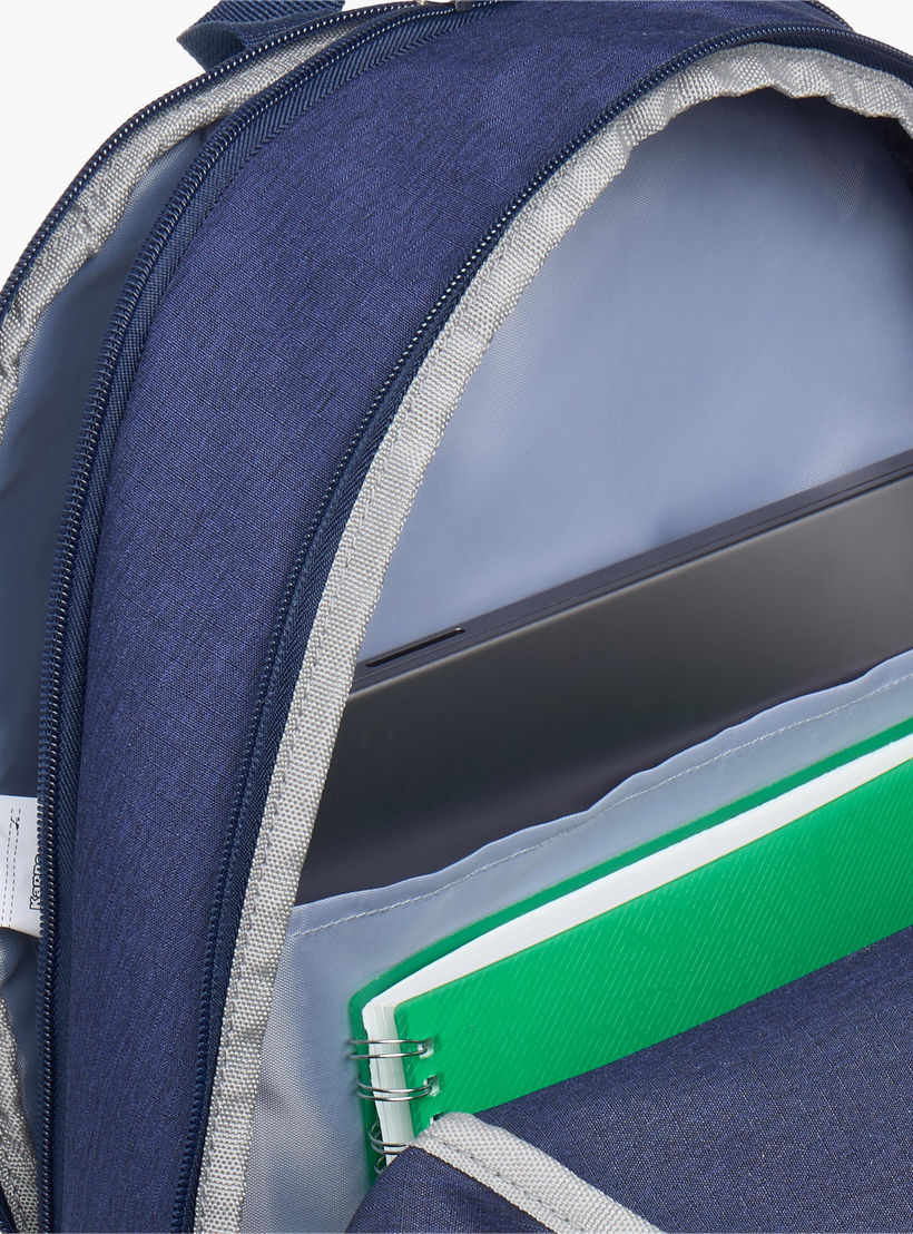 Kappa Logo Print School Backpack with Adjustable Shoulder Straps and Pencil Pouch - 44x13x30 cm-school-bagsandbackpacks-sets-image-12