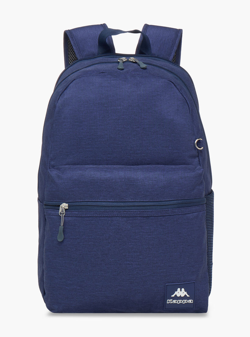 Kappa Logo Print School Backpack with Adjustable Shoulder Straps and Pencil Pouch - 44x13x30 cm-school-bagsandbackpacks-sets-image-2