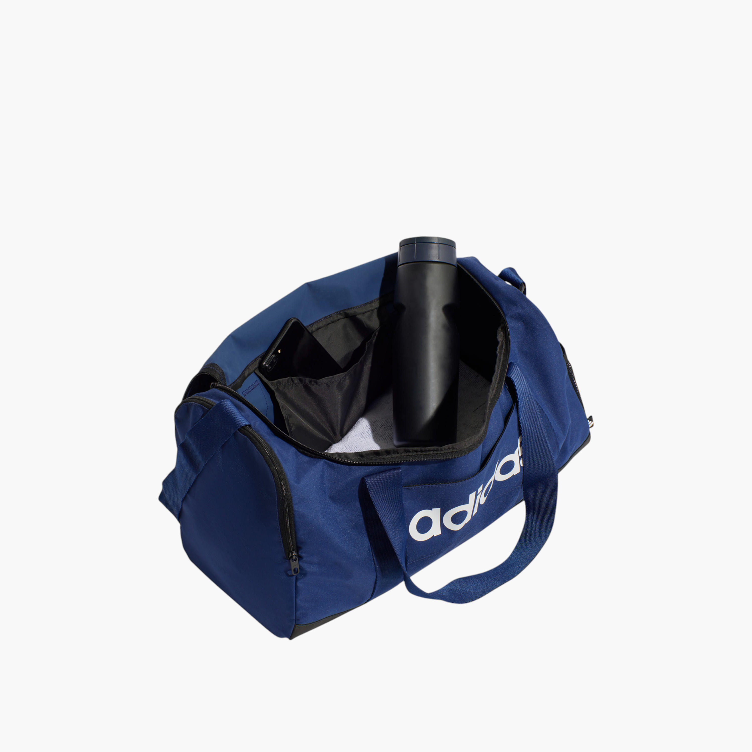 حقيبة لوجو برينت دافل مع سحاب إغلاق ومقبض مزدوج من أديداس - IN6111-men-bags-image-3