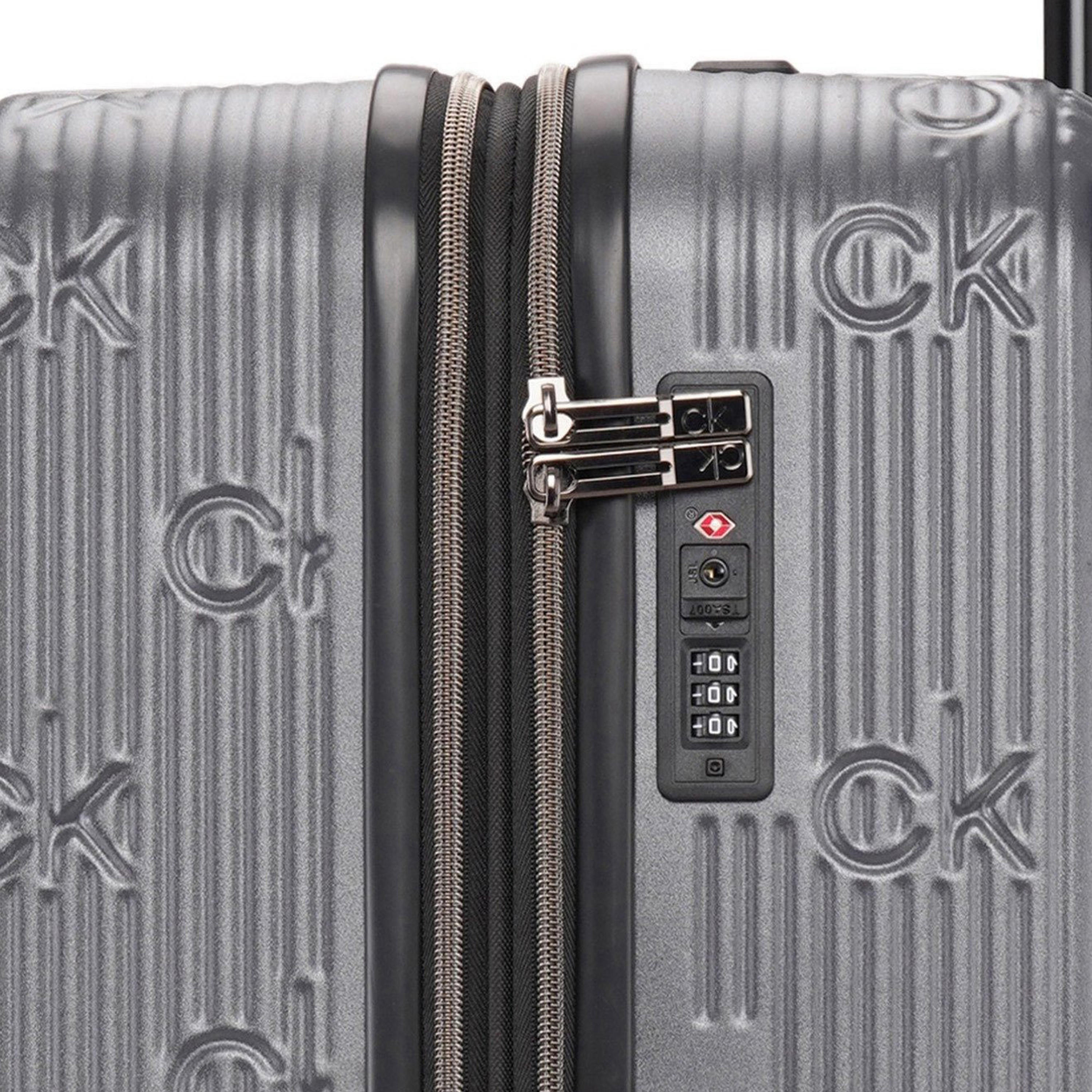 شنطة ترولي صلبة بارزة الملمس بمقبض قابل للسحب من كالفن كلاين-travel-luggagesandbags-luggage-image-4
