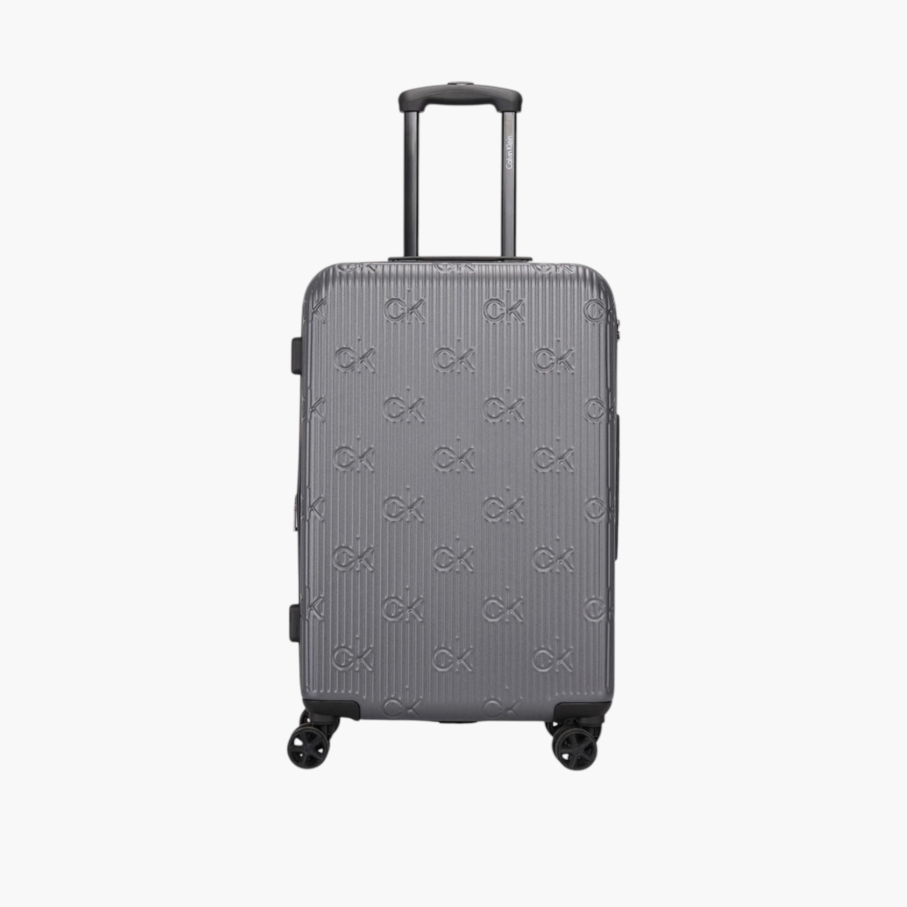 Calvin Klein Textured Hardcase Trolley Bag with Retractable Handle-travel-luggagesandbags-luggage-image-1