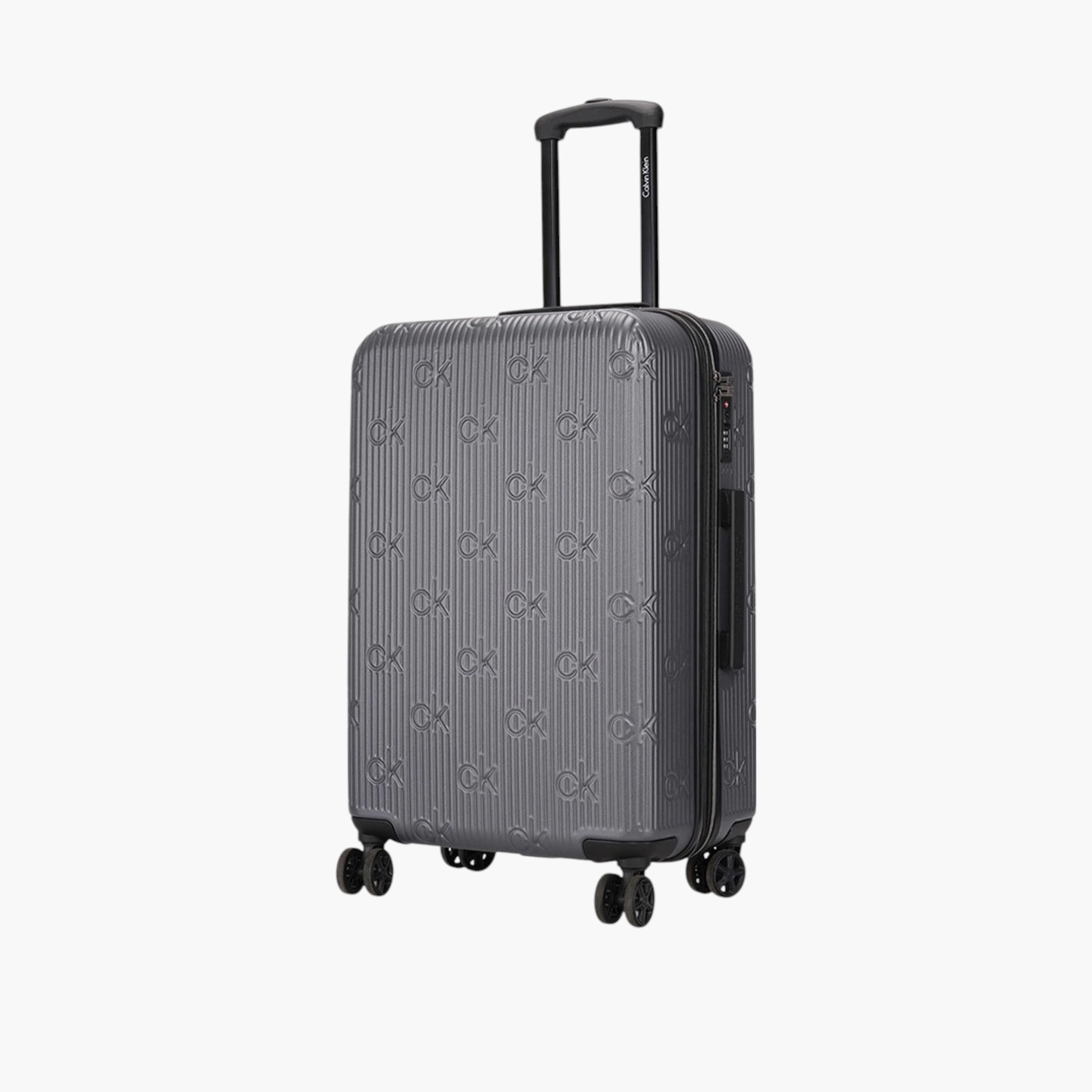 Calvin Klein Textured Hardcase Trolley Bag with Retractable Handle-travel-luggagesandbags-luggage-image-3