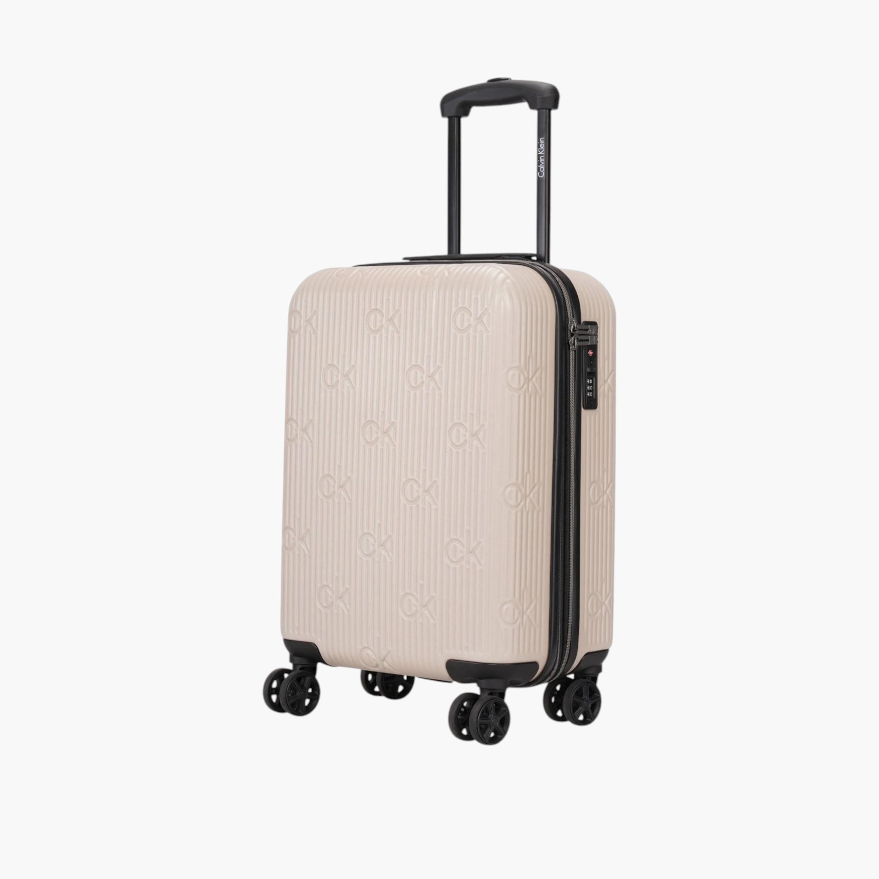 Calvin Klein Textured Hardcase Trolley Bag with Retractable Handle-travel-luggagesandbags-luggage-image-3
